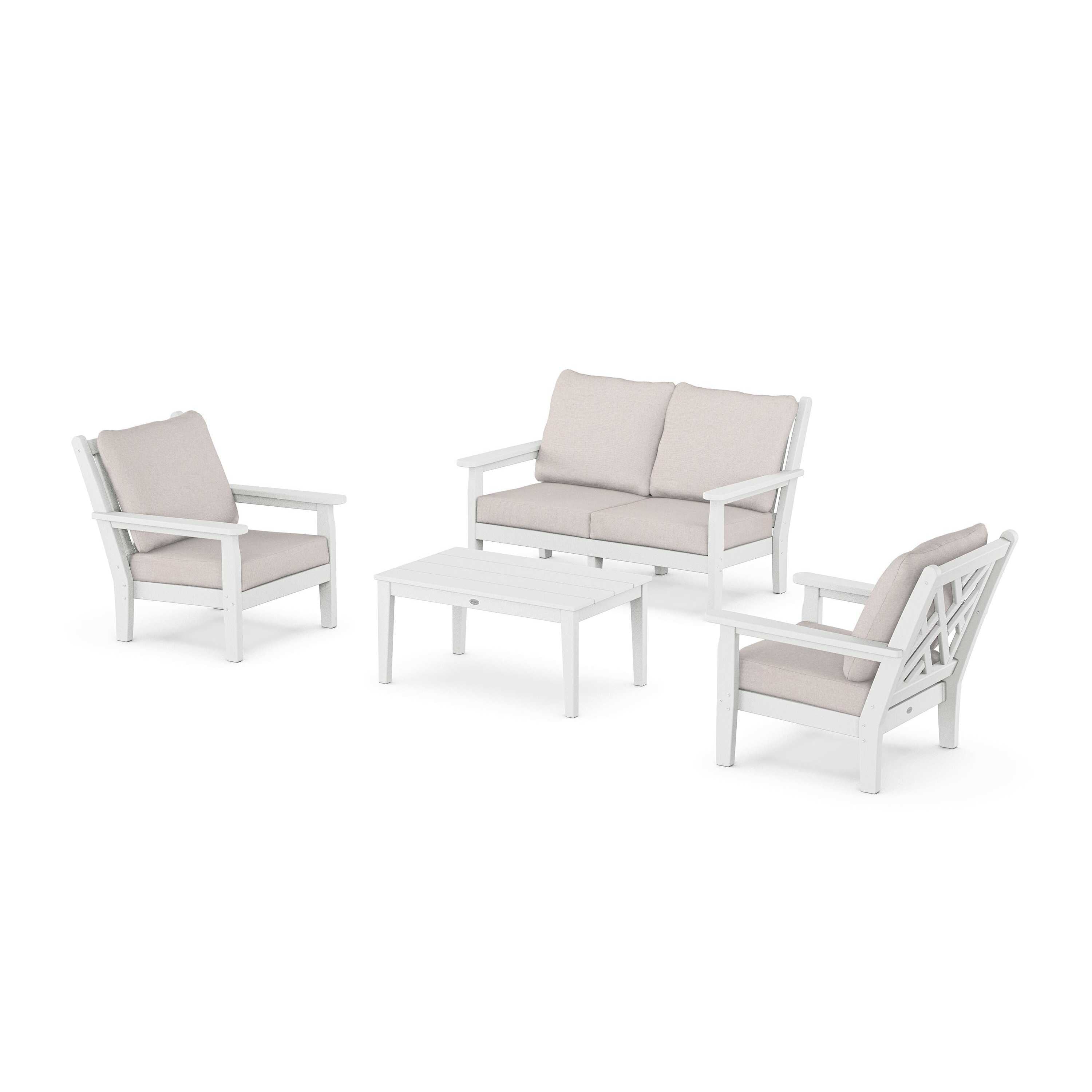 Chippendale 4-Piece Deep Seating Set with Loveseat