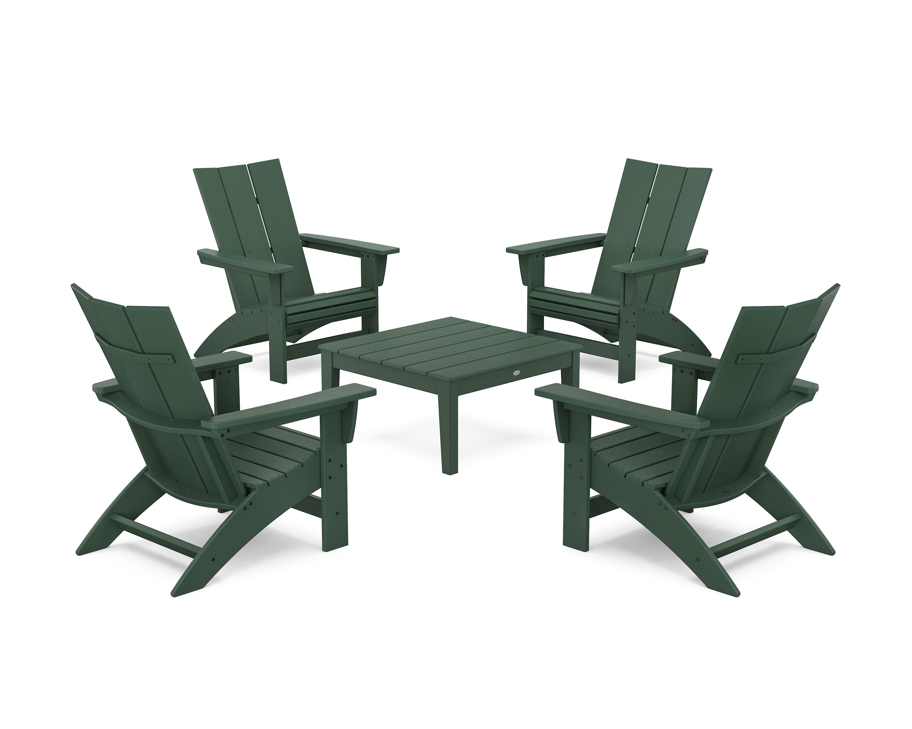 5-Piece Modern Grand Adirondack Chair Conversation Group
