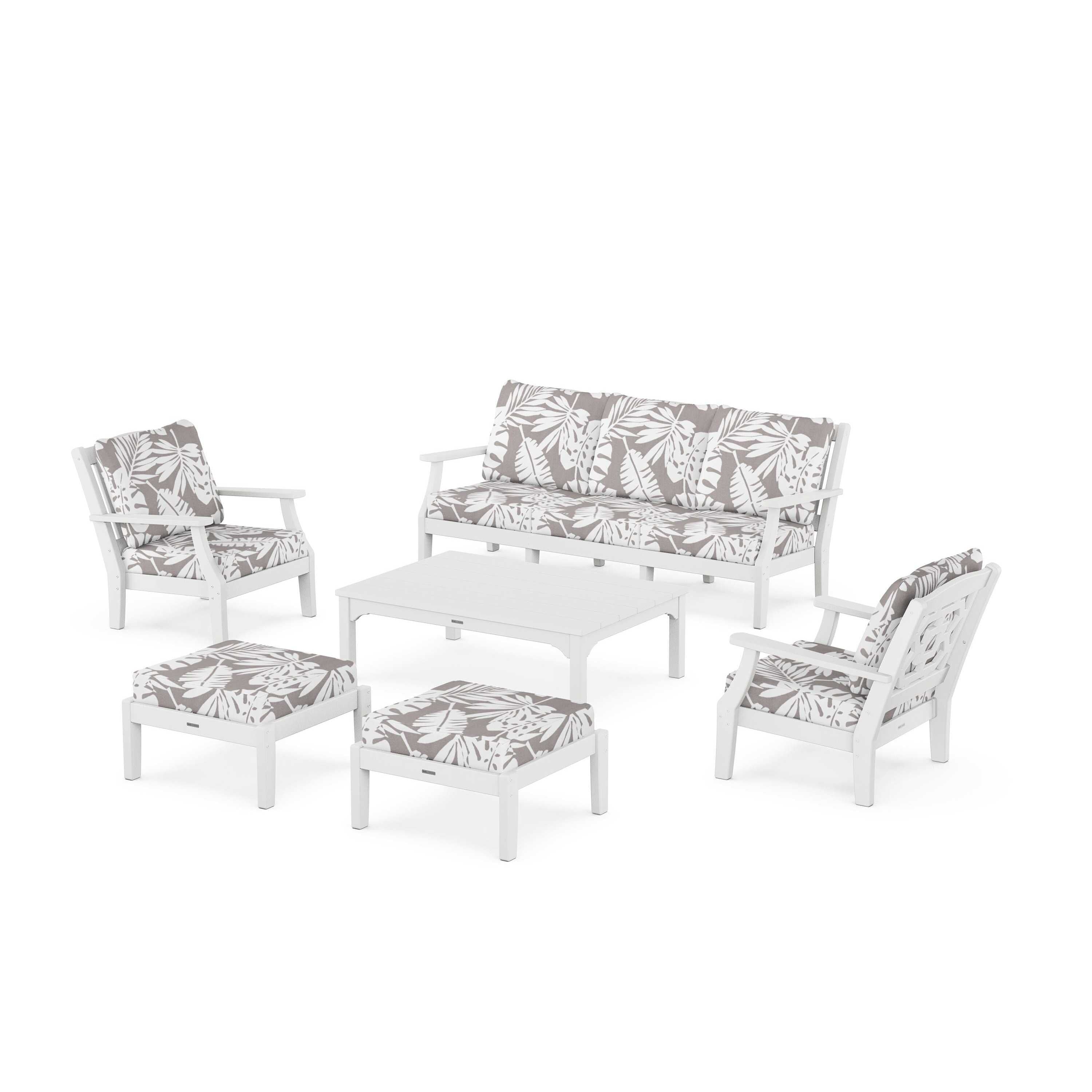 Chinoiserie 6-Piece Lounge Sofa Set