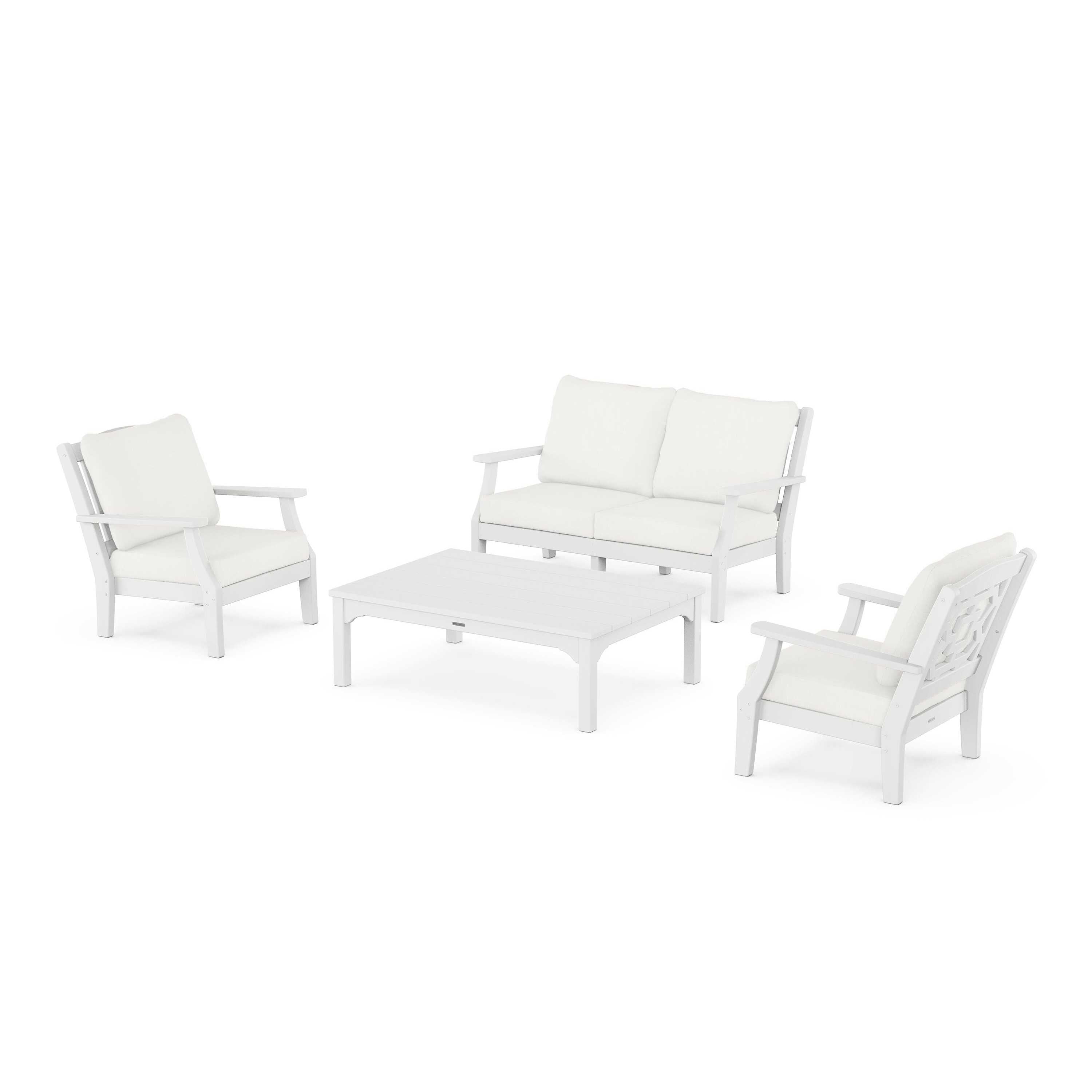 Chinoiserie 4-Piece Deep Seating Set with Loveseat