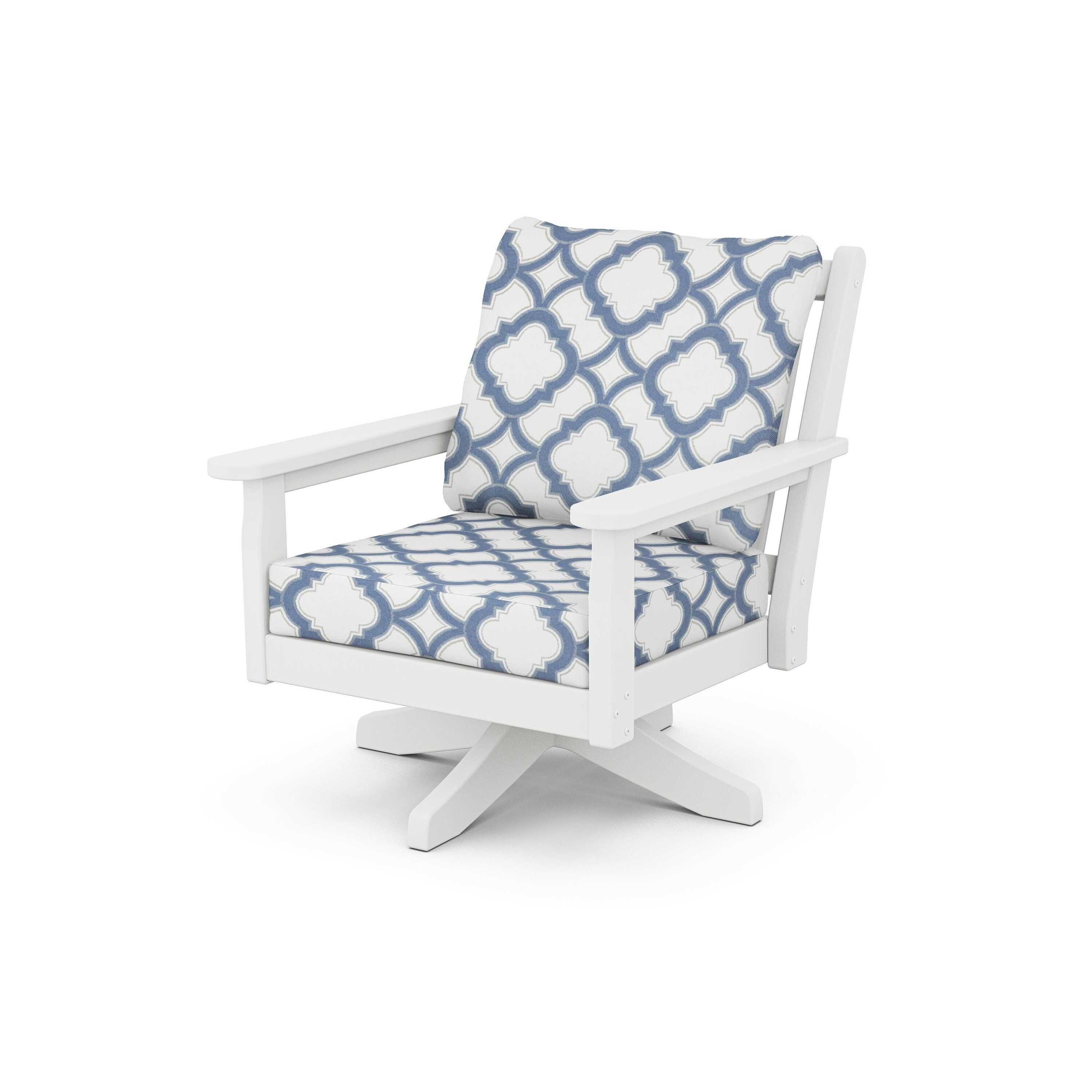 Chippendale Deep Seating Swivel Chair