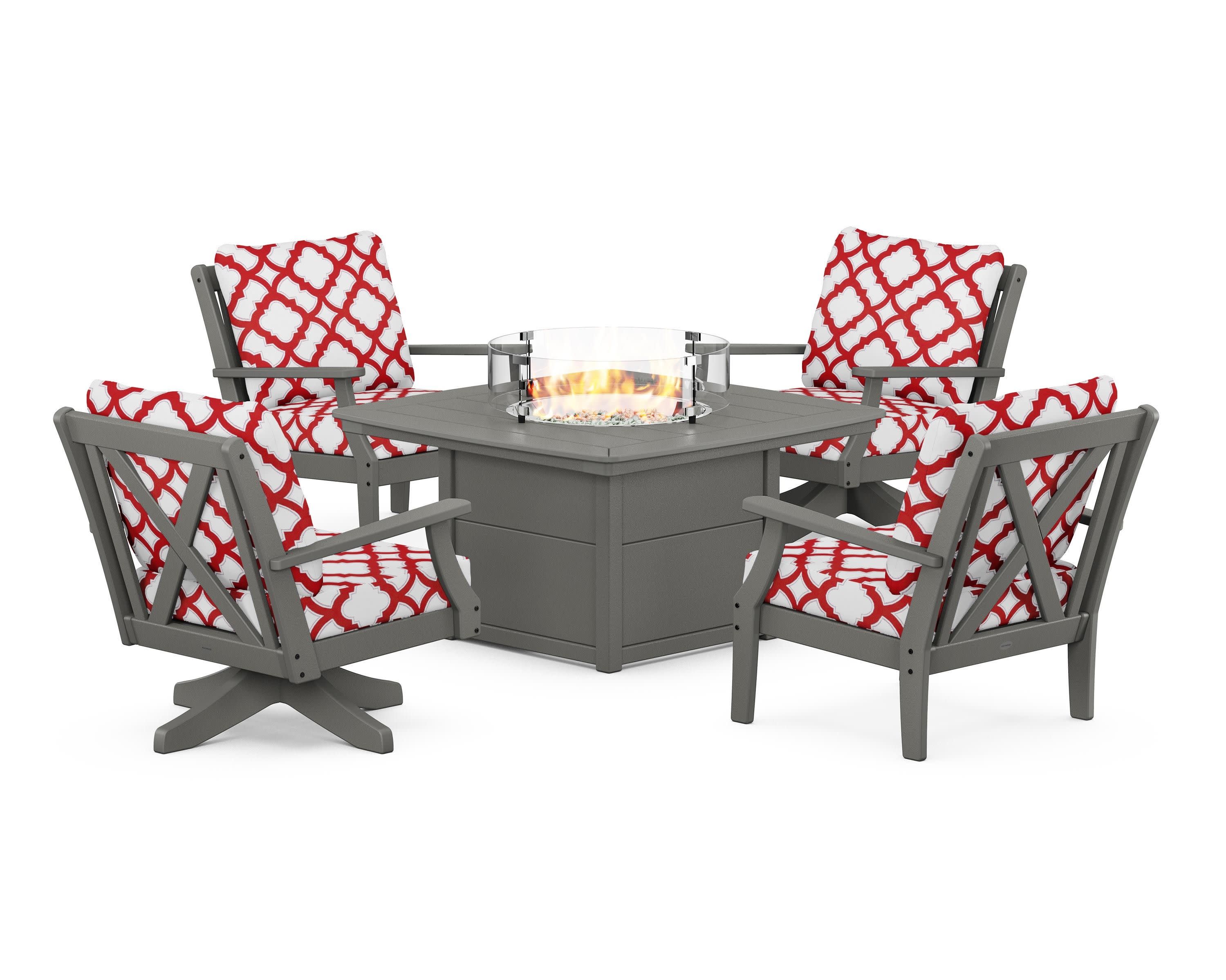 Braxton 5-Piece Deep Seating Set with Fire Table