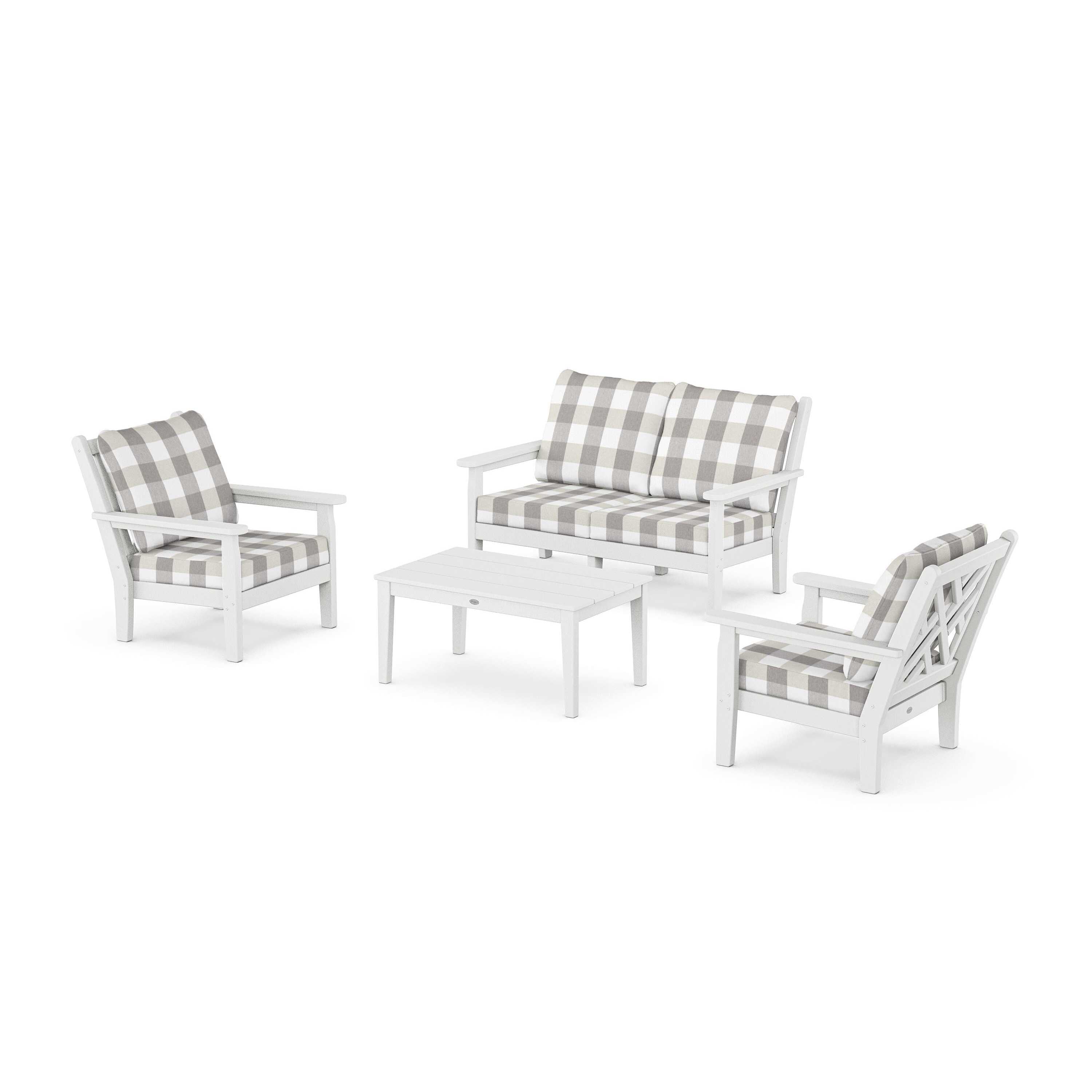 Chippendale 4-Piece Deep Seating Set with Loveseat