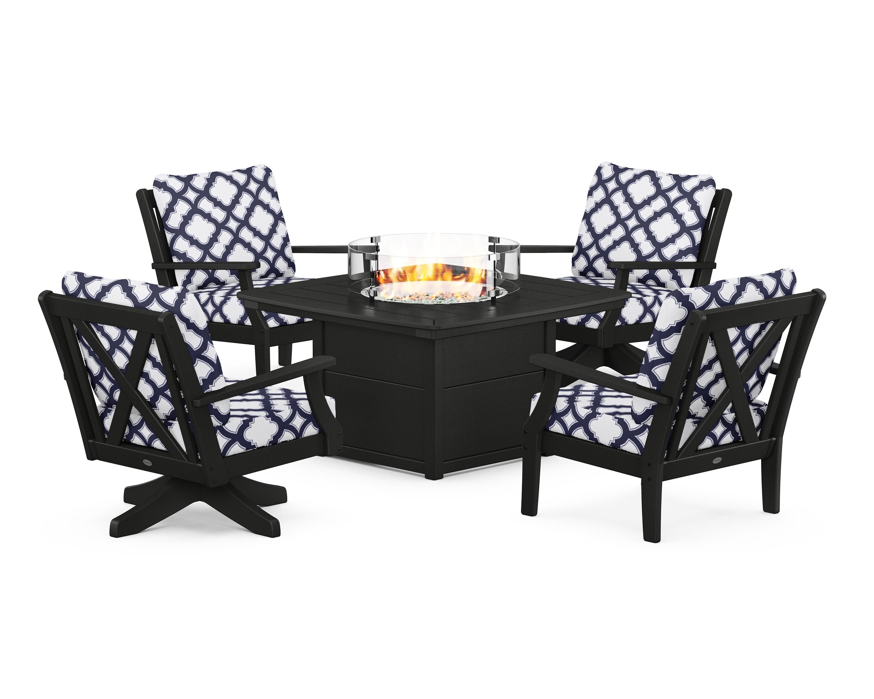Braxton 5-Piece Deep Seating Set with Fire Table