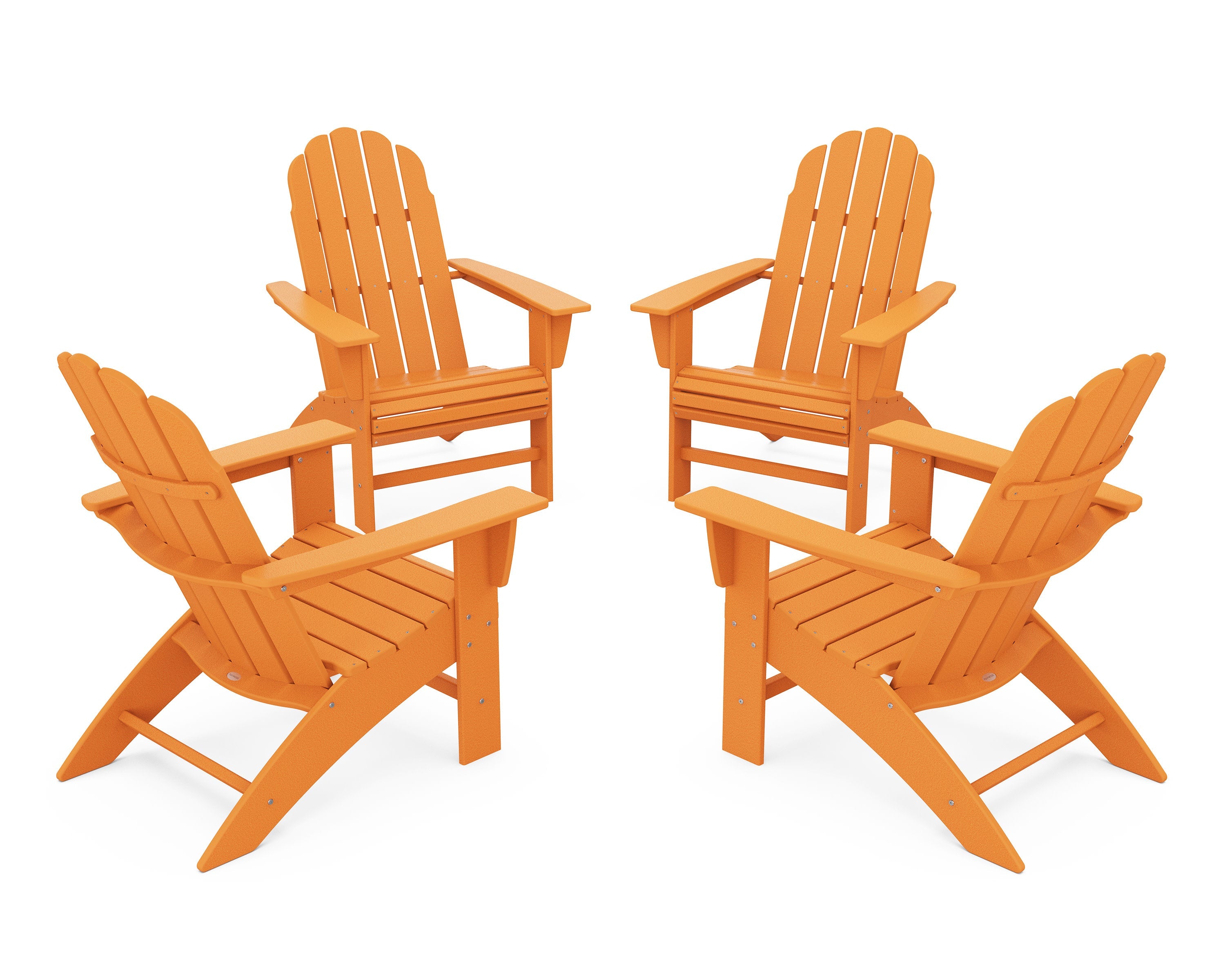4-Piece Vineyard Curveback Adirondack Chair Conversation Set