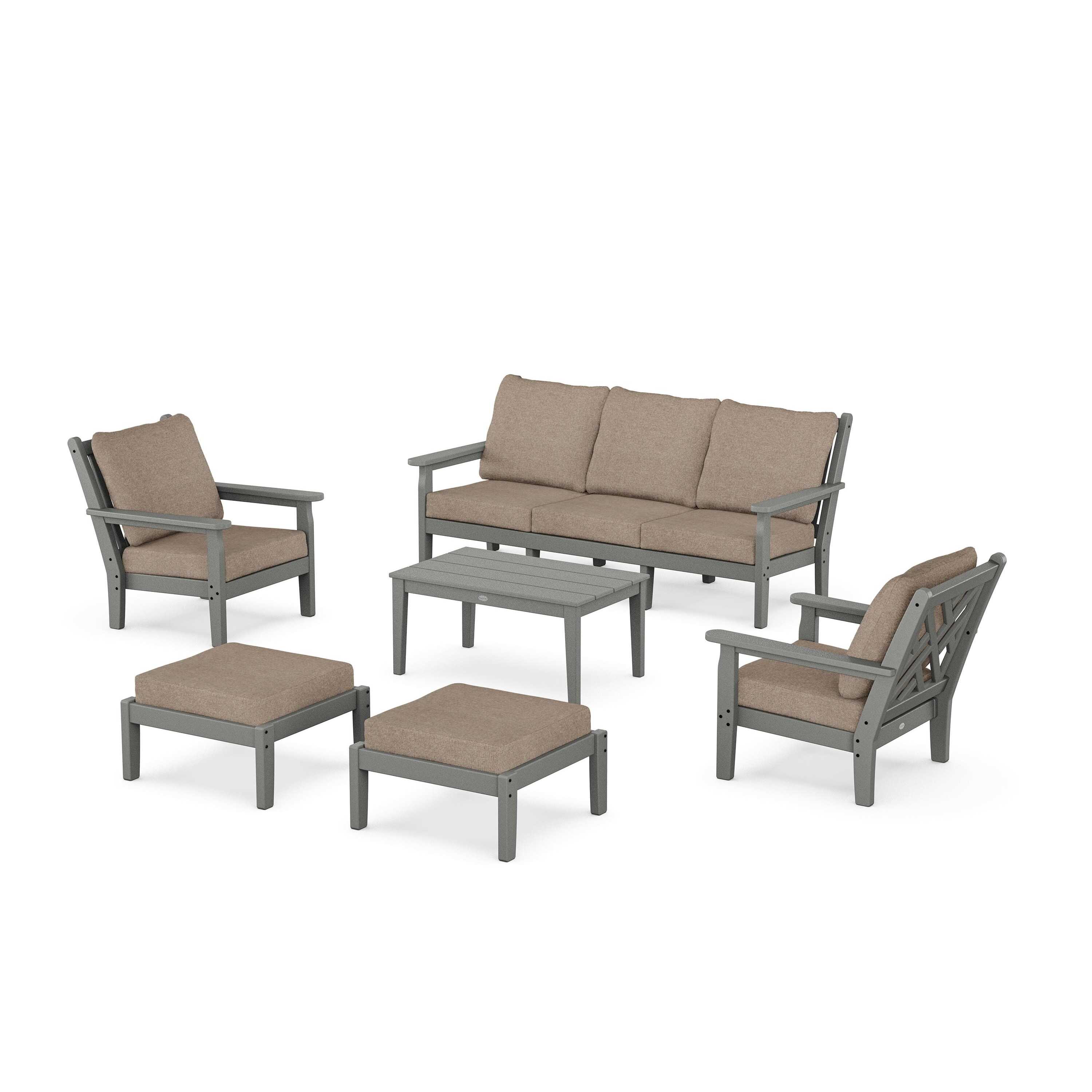 Chippendale 6-Piece Lounge Sofa Set