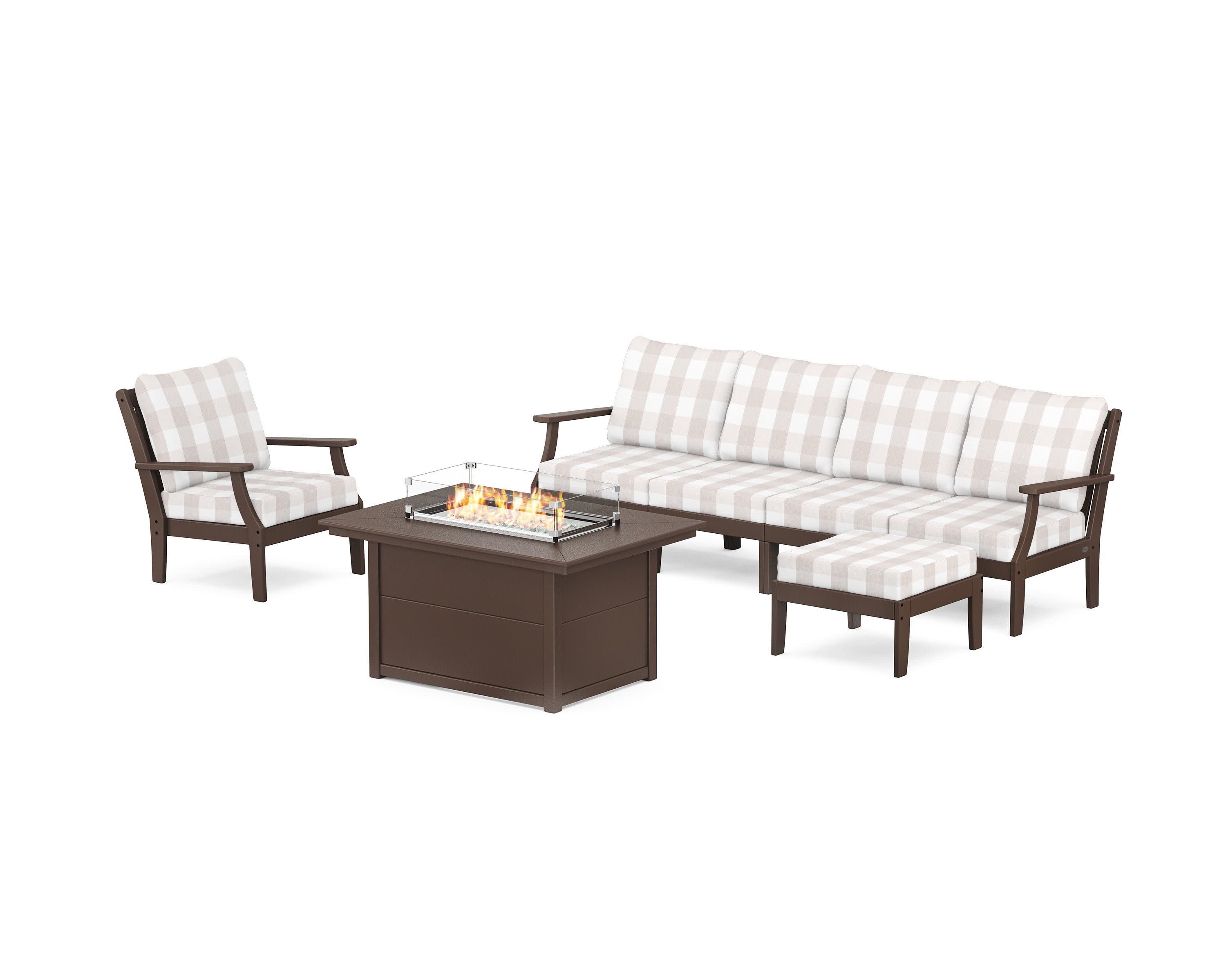Braxton Sectional Lounge and Fire Pit Set