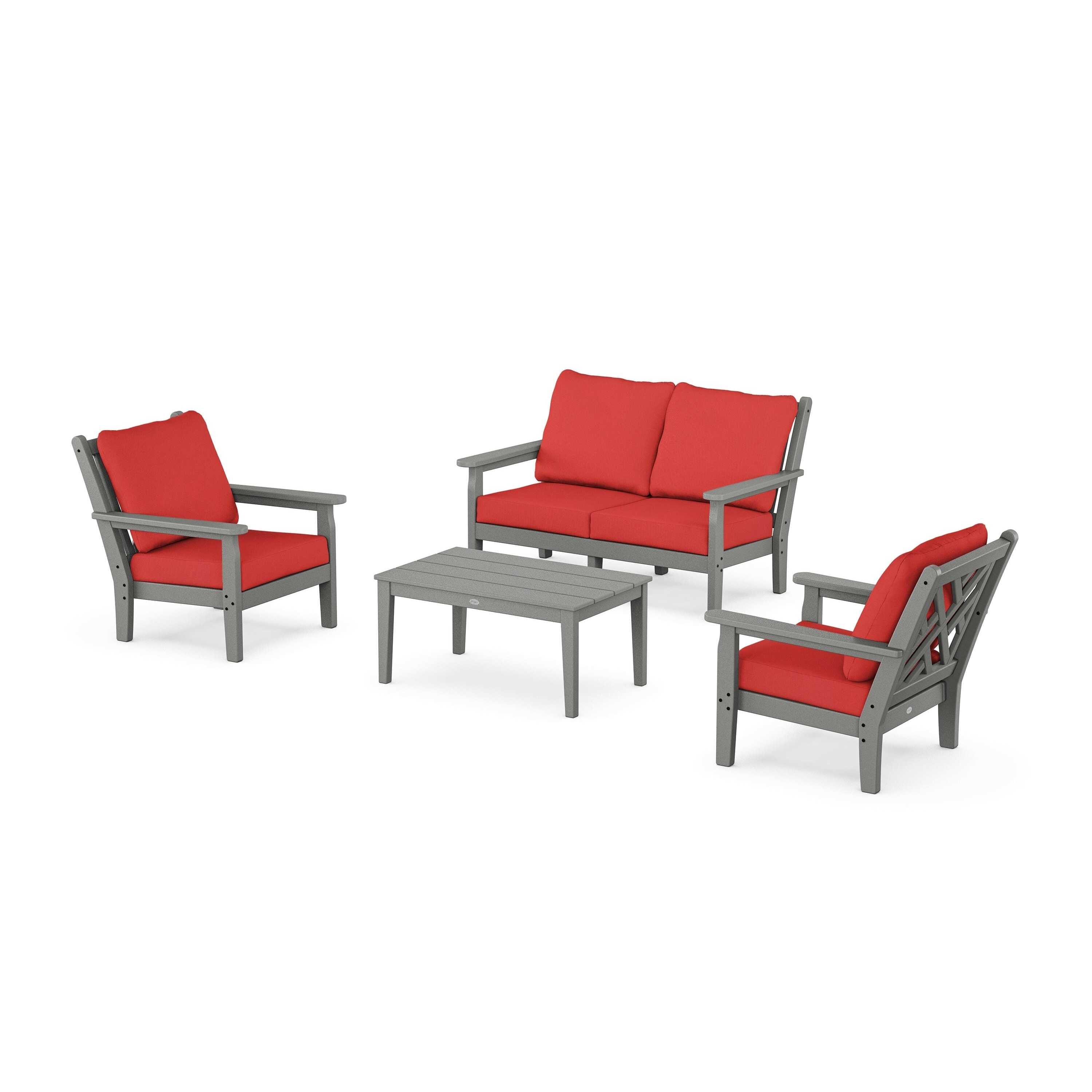 Chippendale 4-Piece Deep Seating Set with Loveseat