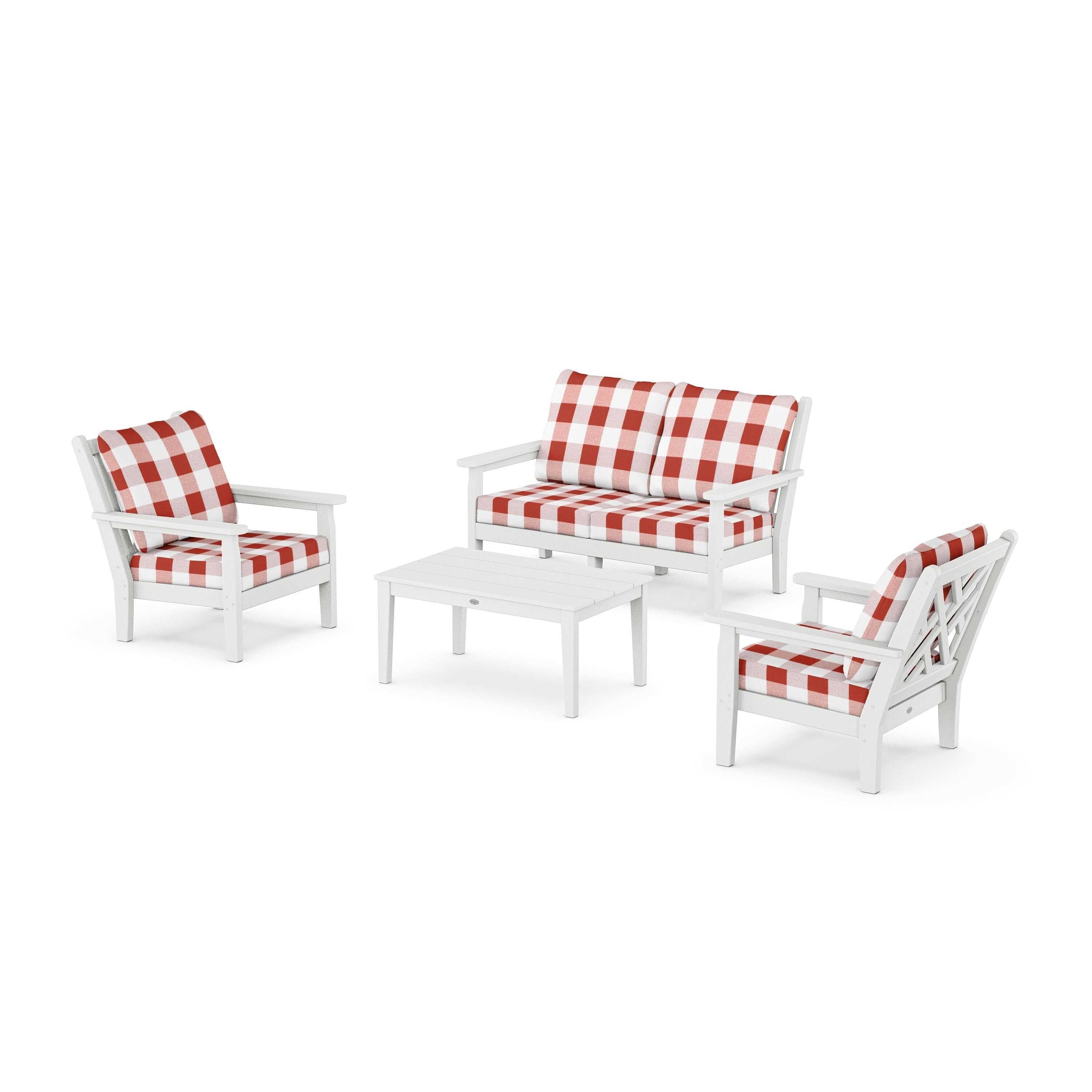 Chippendale 4-Piece Deep Seating Set with Loveseat