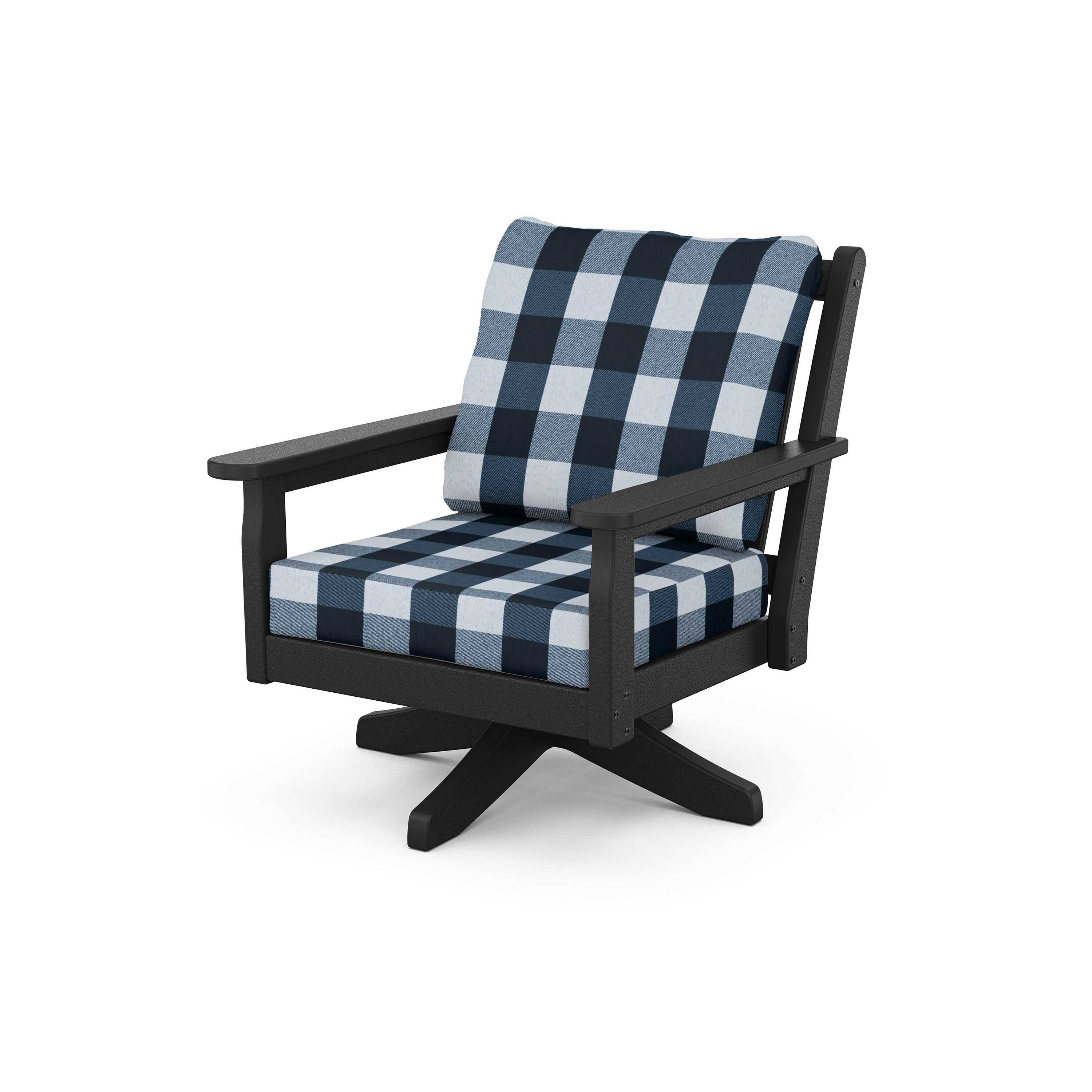 Chippendale Deep Seating Swivel Chair