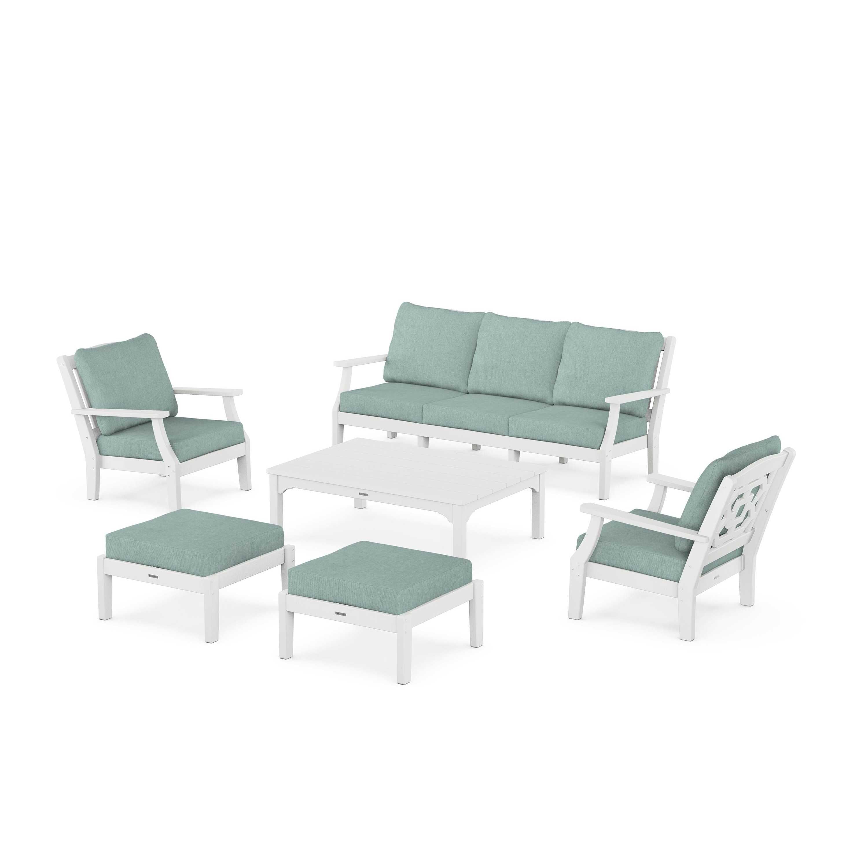 Chinoiserie 6-Piece Lounge Sofa Set