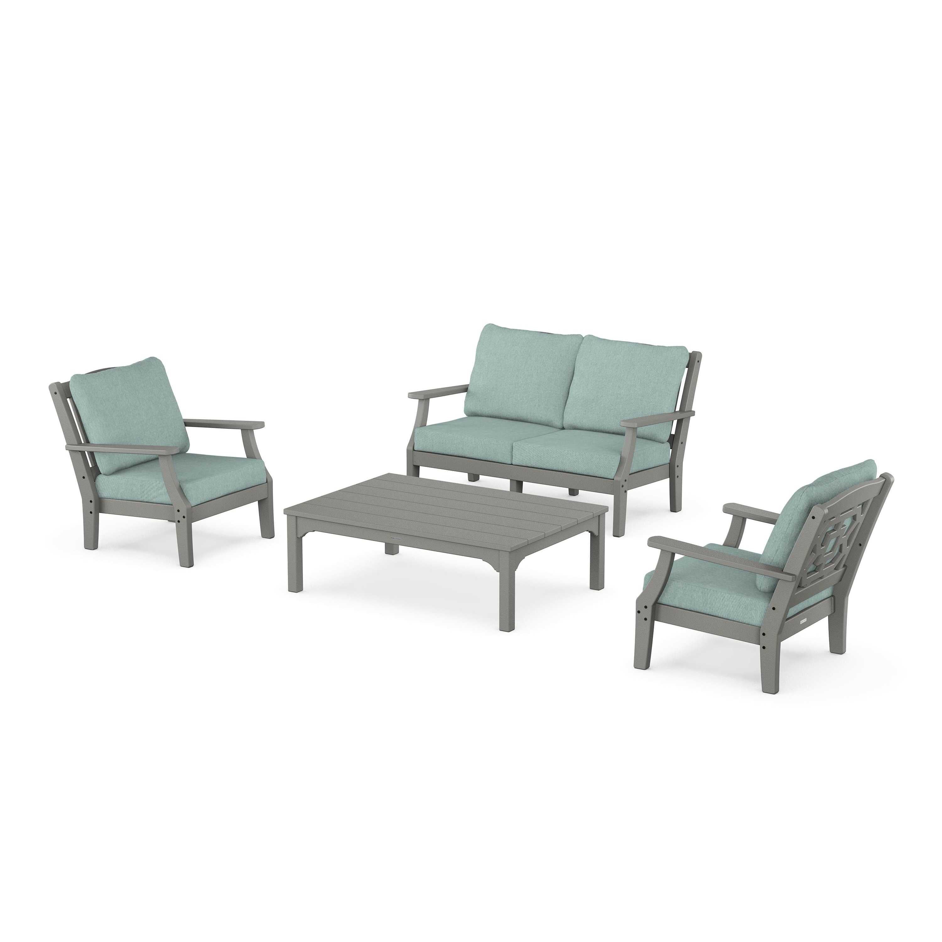 Chinoiserie 4-Piece Deep Seating Set with Loveseat