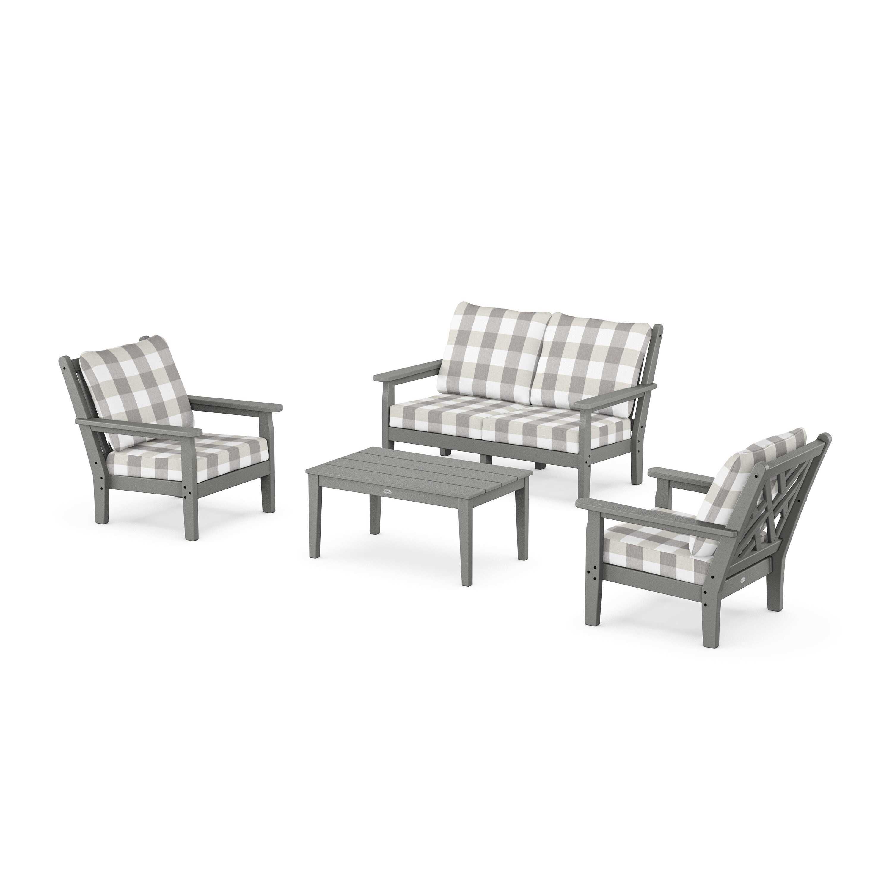 Chippendale 4-Piece Deep Seating Set with Loveseat