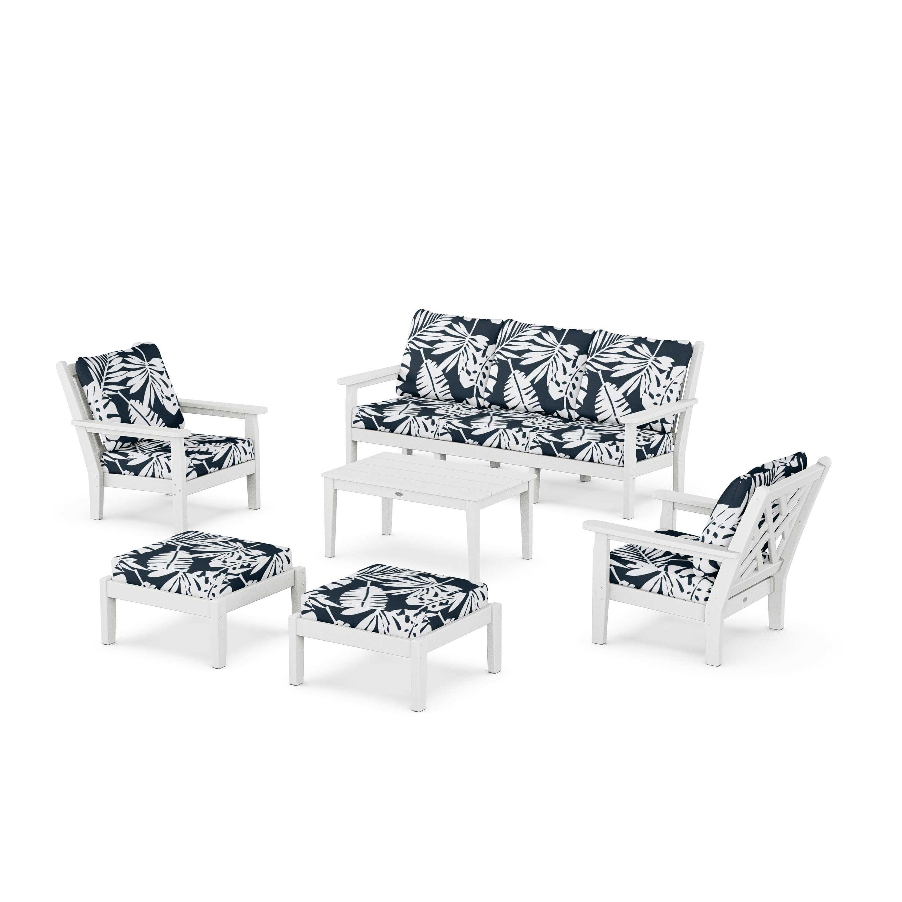 Chippendale 6-Piece Lounge Sofa Set