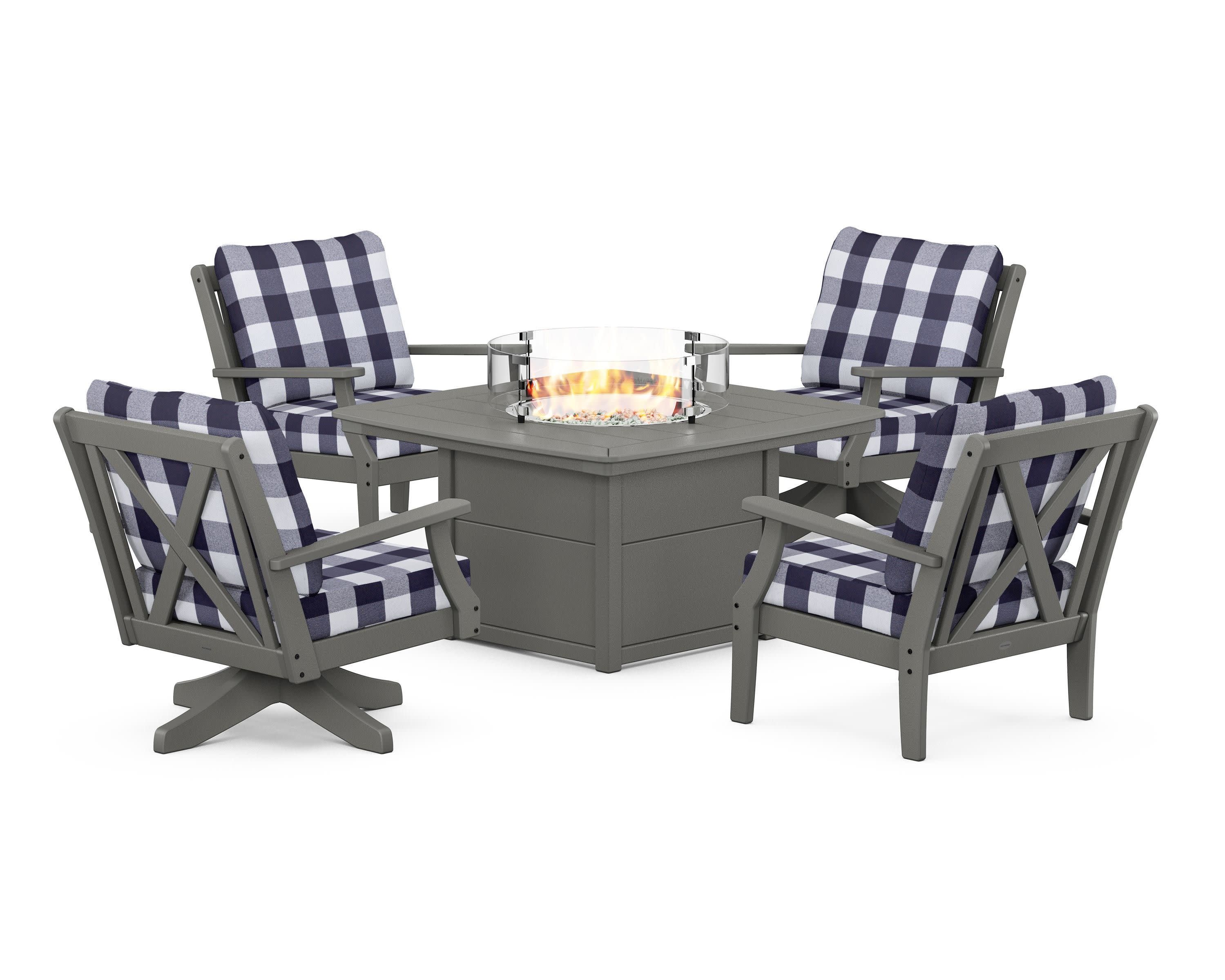 Braxton 5-Piece Deep Seating Set with Fire Table