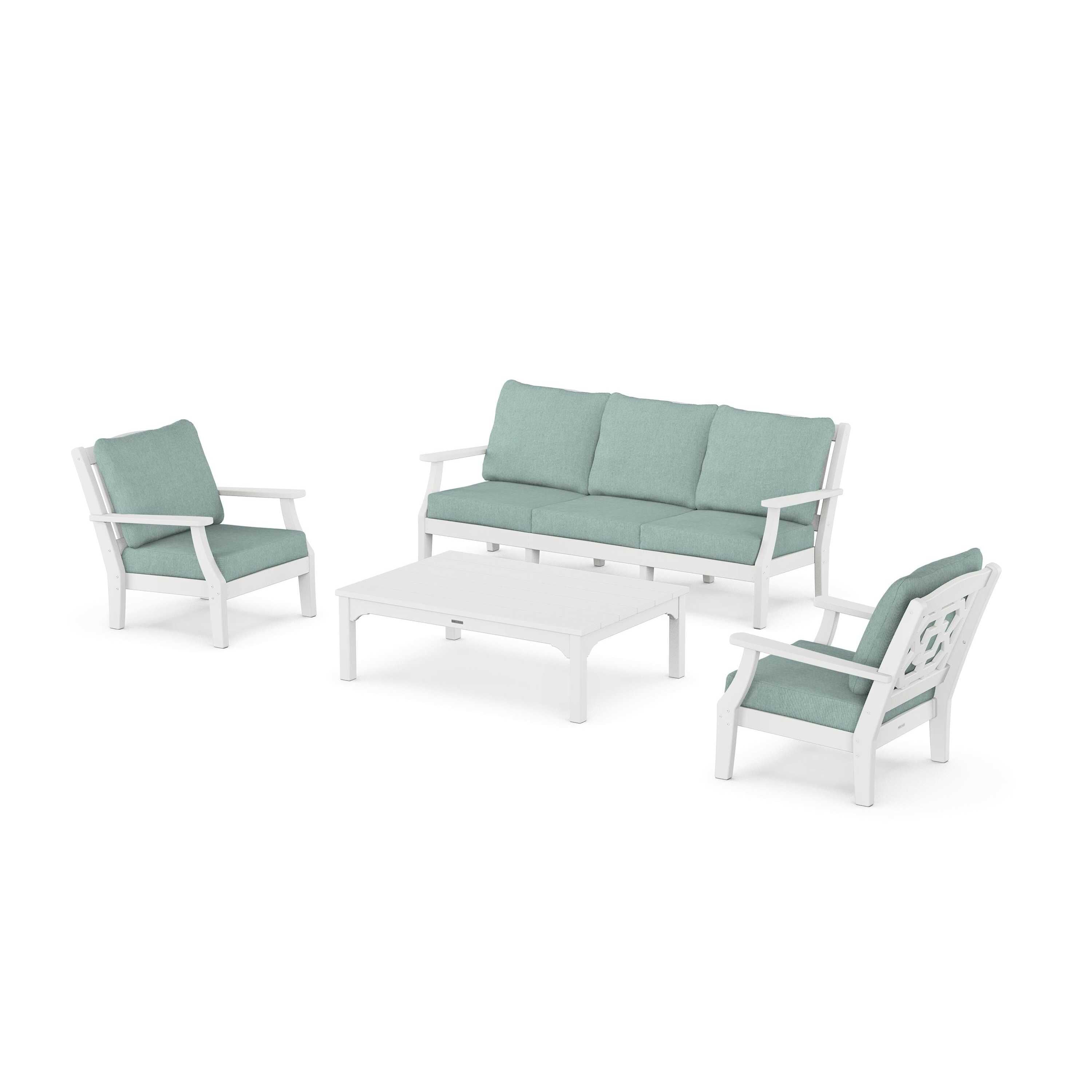 Chinoiserie 4-Piece Deep Seating Set with Sofa