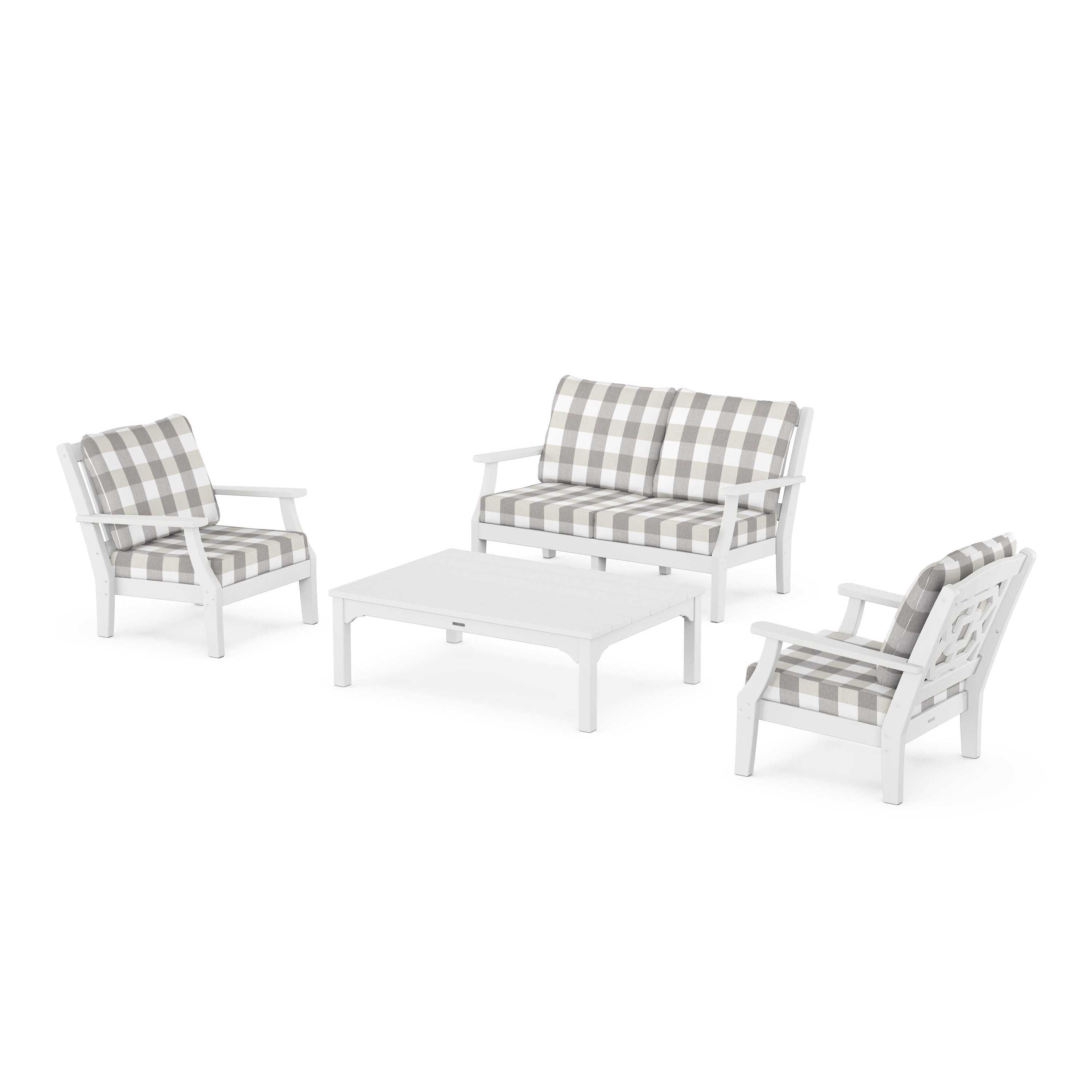 Chinoiserie 4-Piece Deep Seating Set with Loveseat