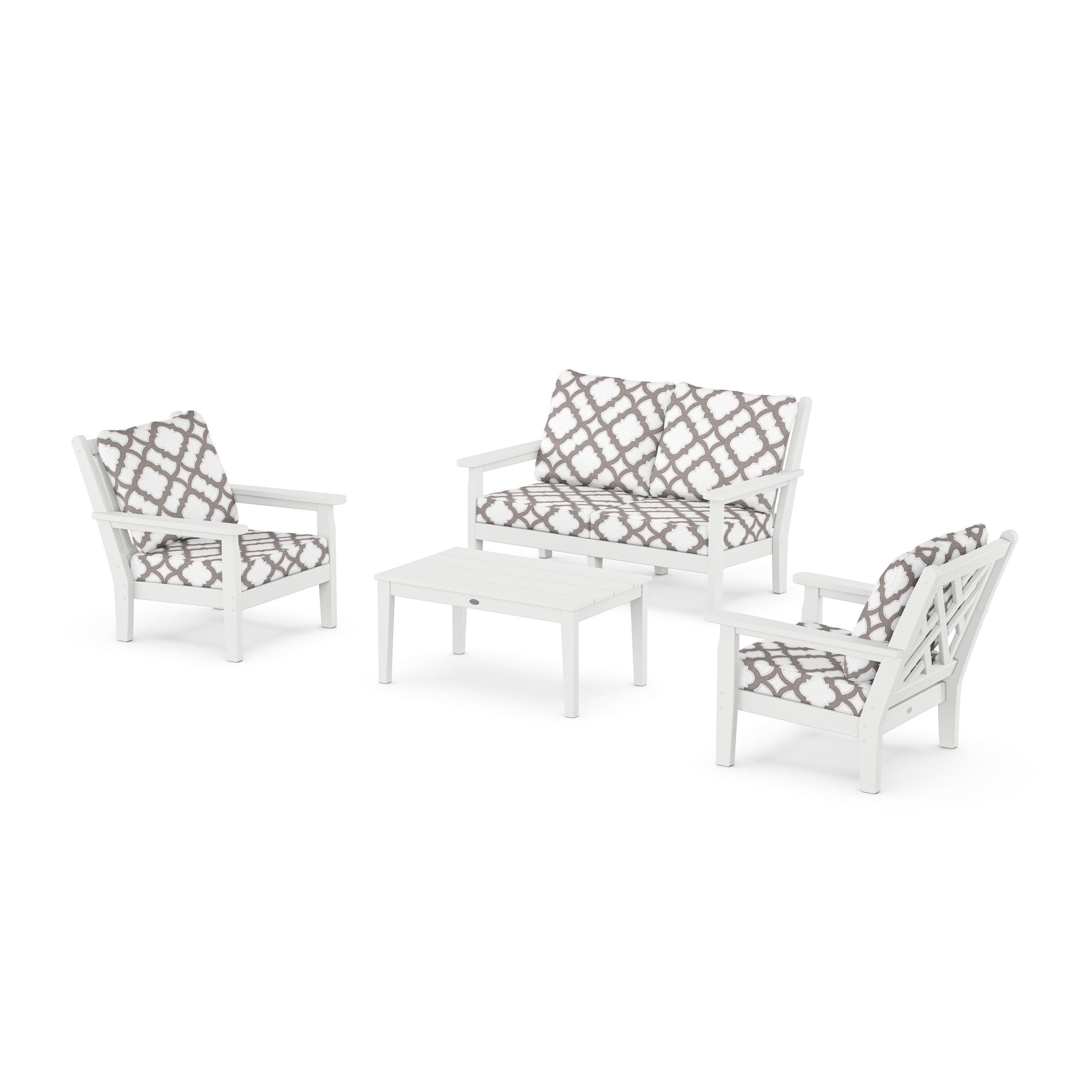 Chippendale 4-Piece Deep Seating Set with Loveseat