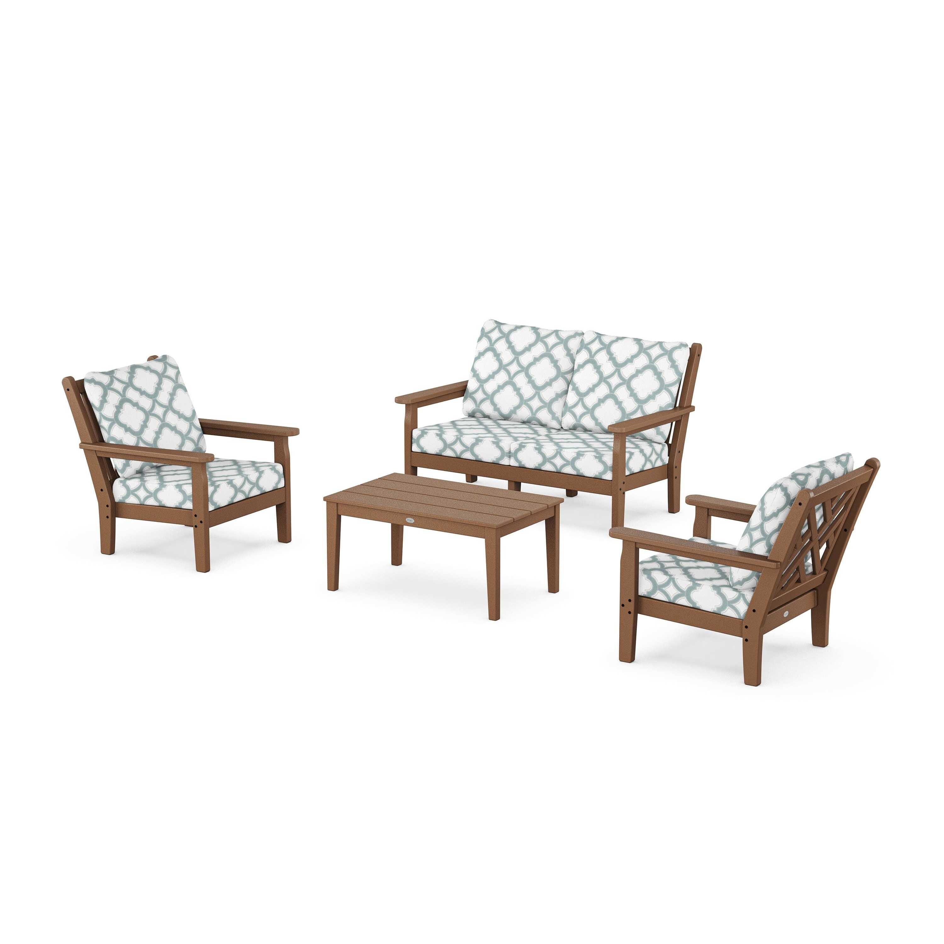 Chippendale 4-Piece Deep Seating Set with Loveseat
