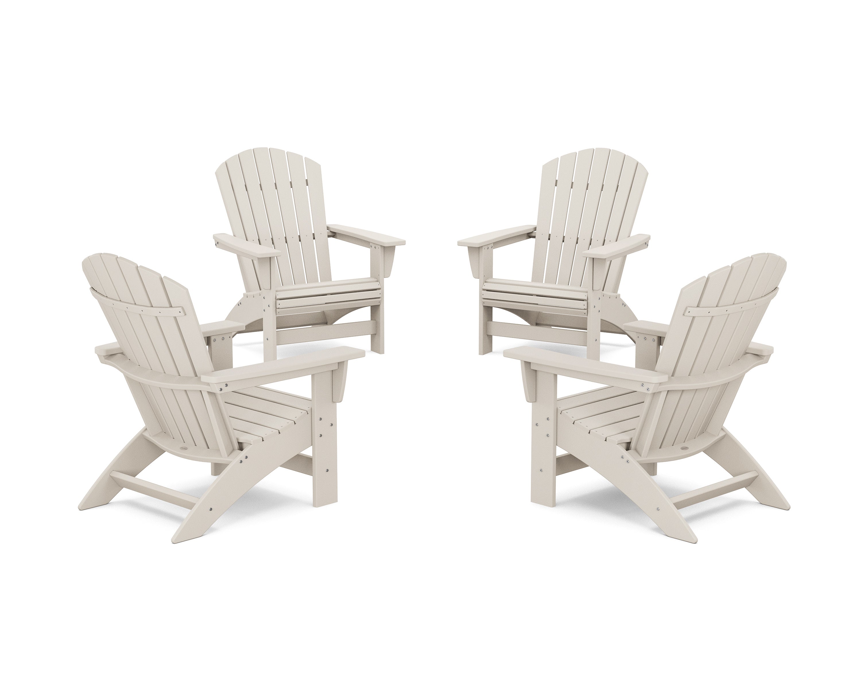 4-Piece Nautical Grand Adirondack Chair Conversation Set
