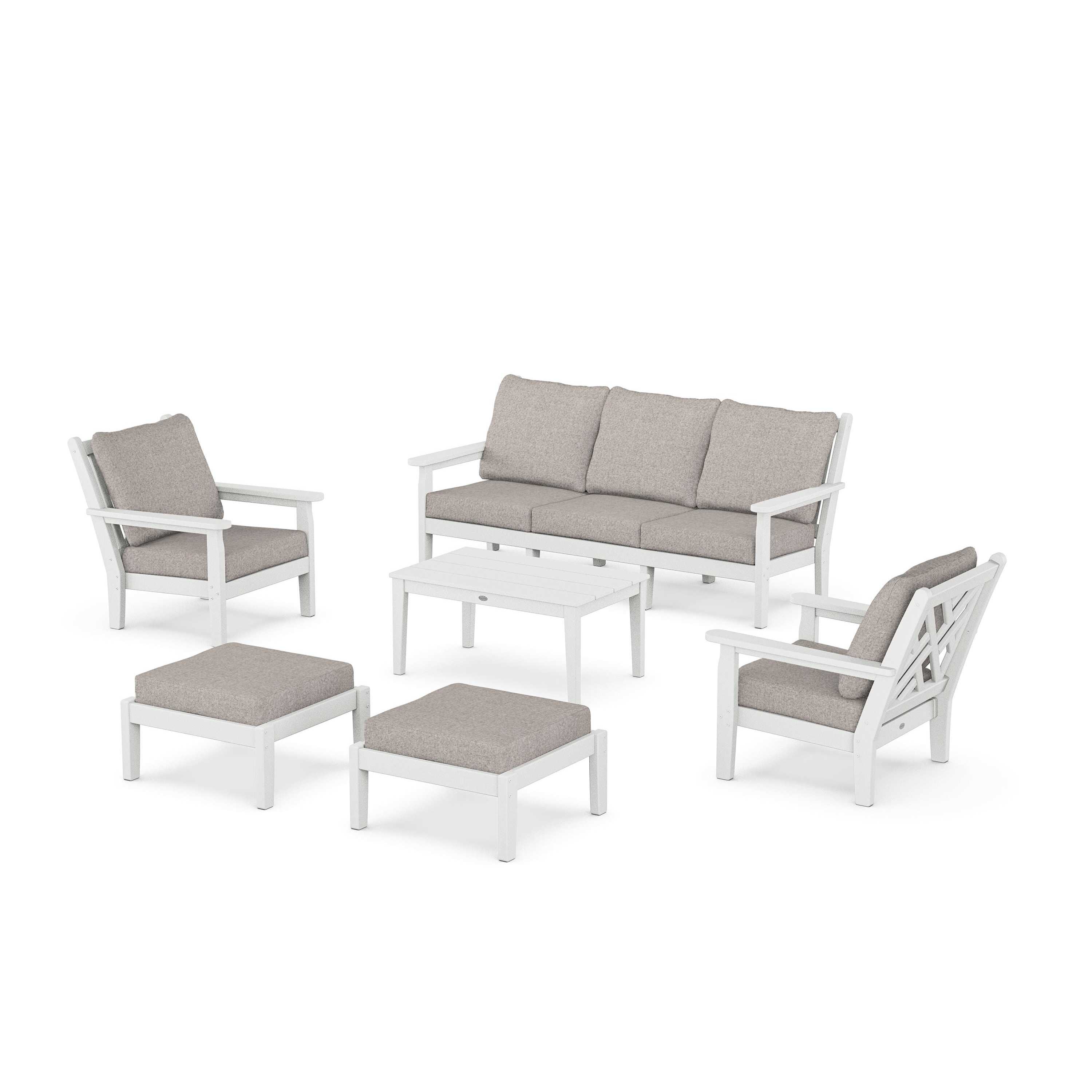 Chippendale 6-Piece Lounge Sofa Set