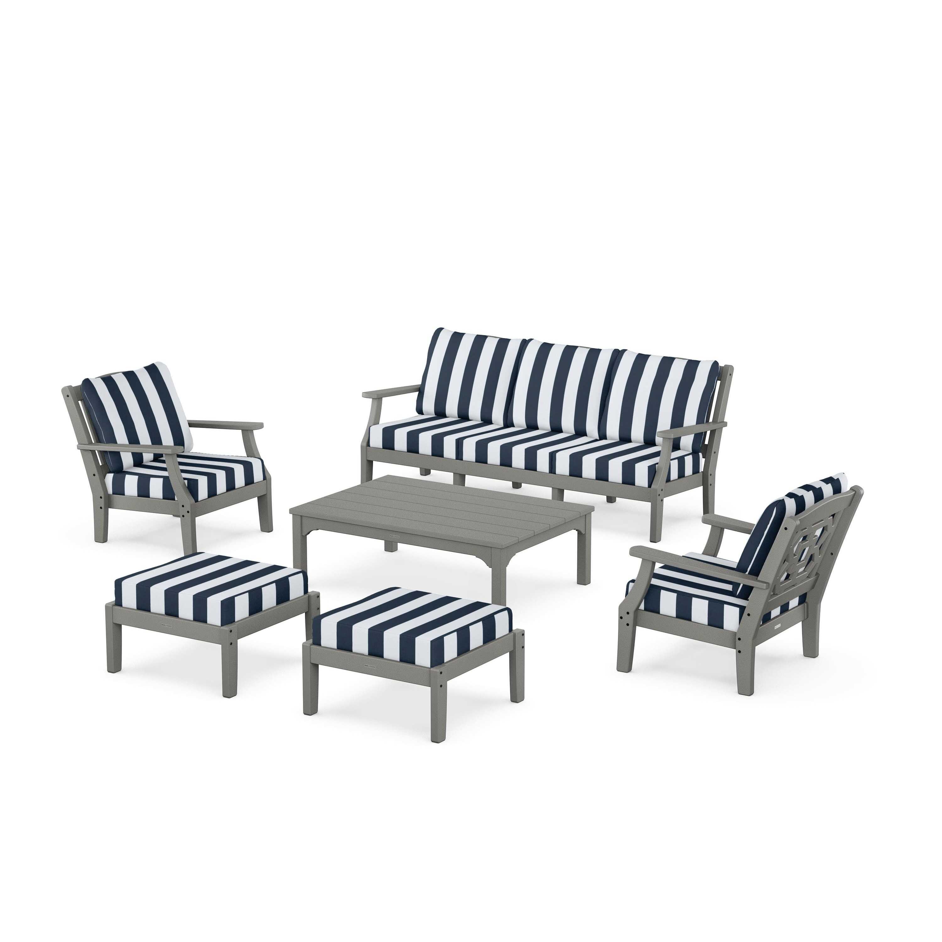 Chinoiserie 6-Piece Lounge Sofa Set