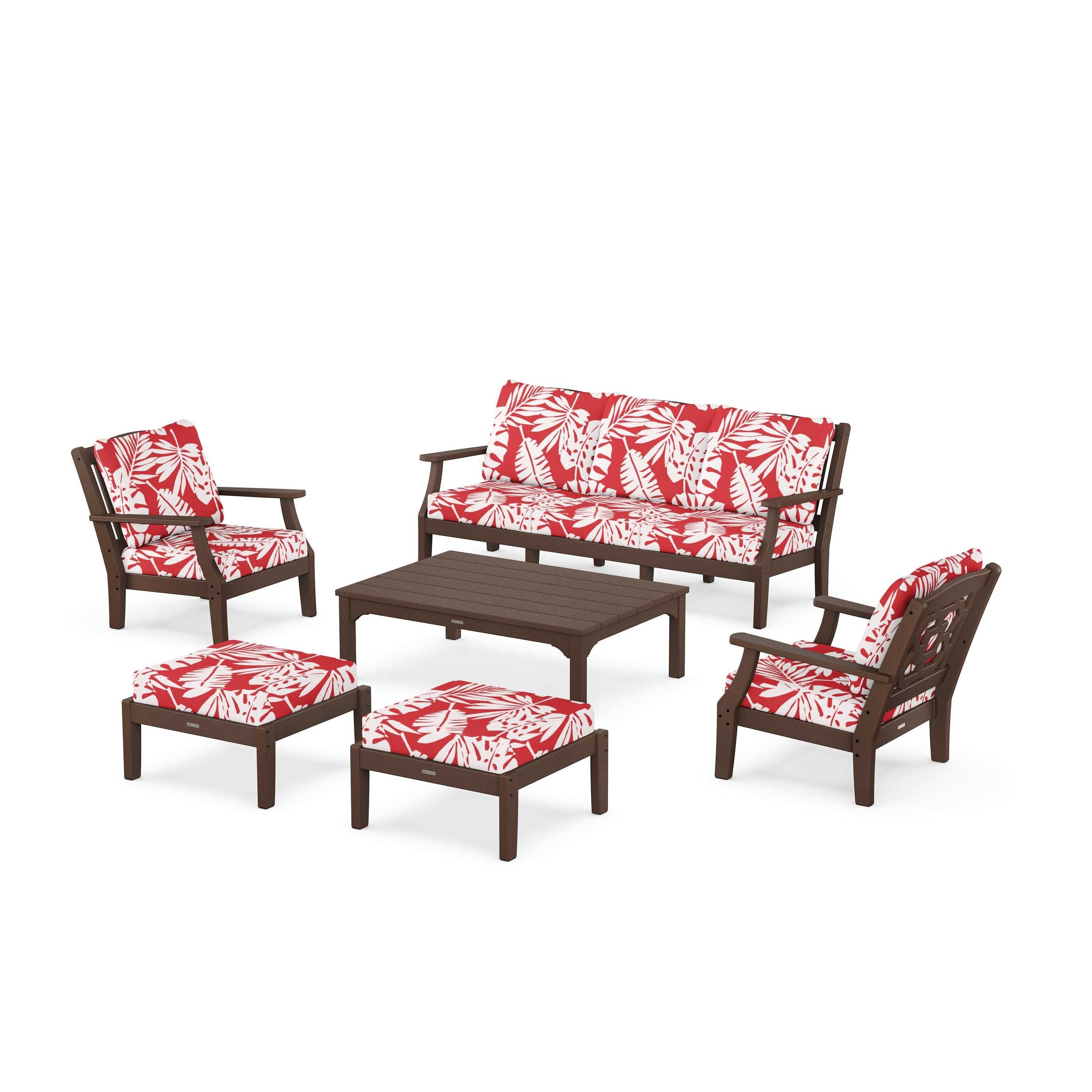 Chinoiserie 6-Piece Lounge Sofa Set