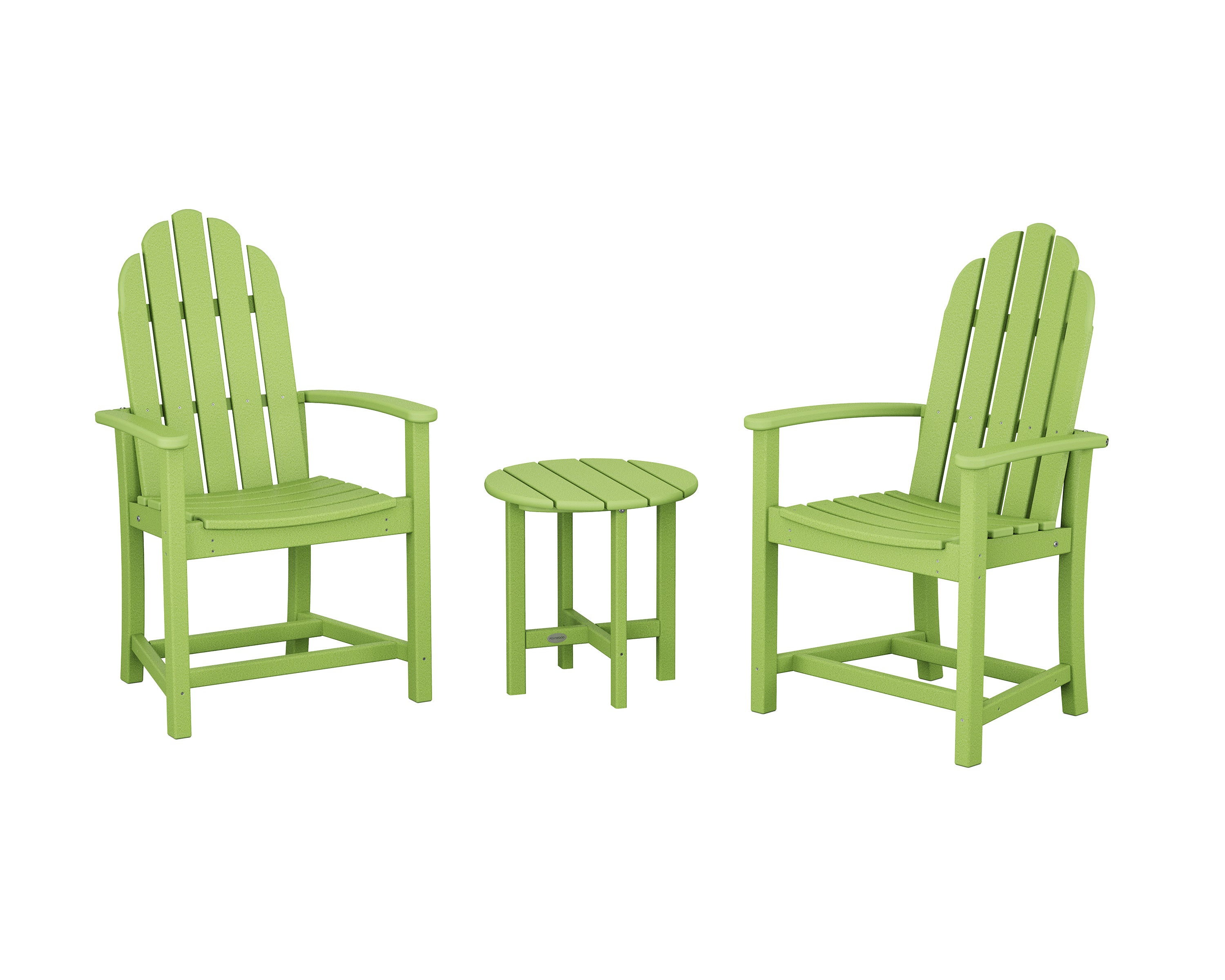 Classic 3-Piece Upright Adirondack Chair Set
