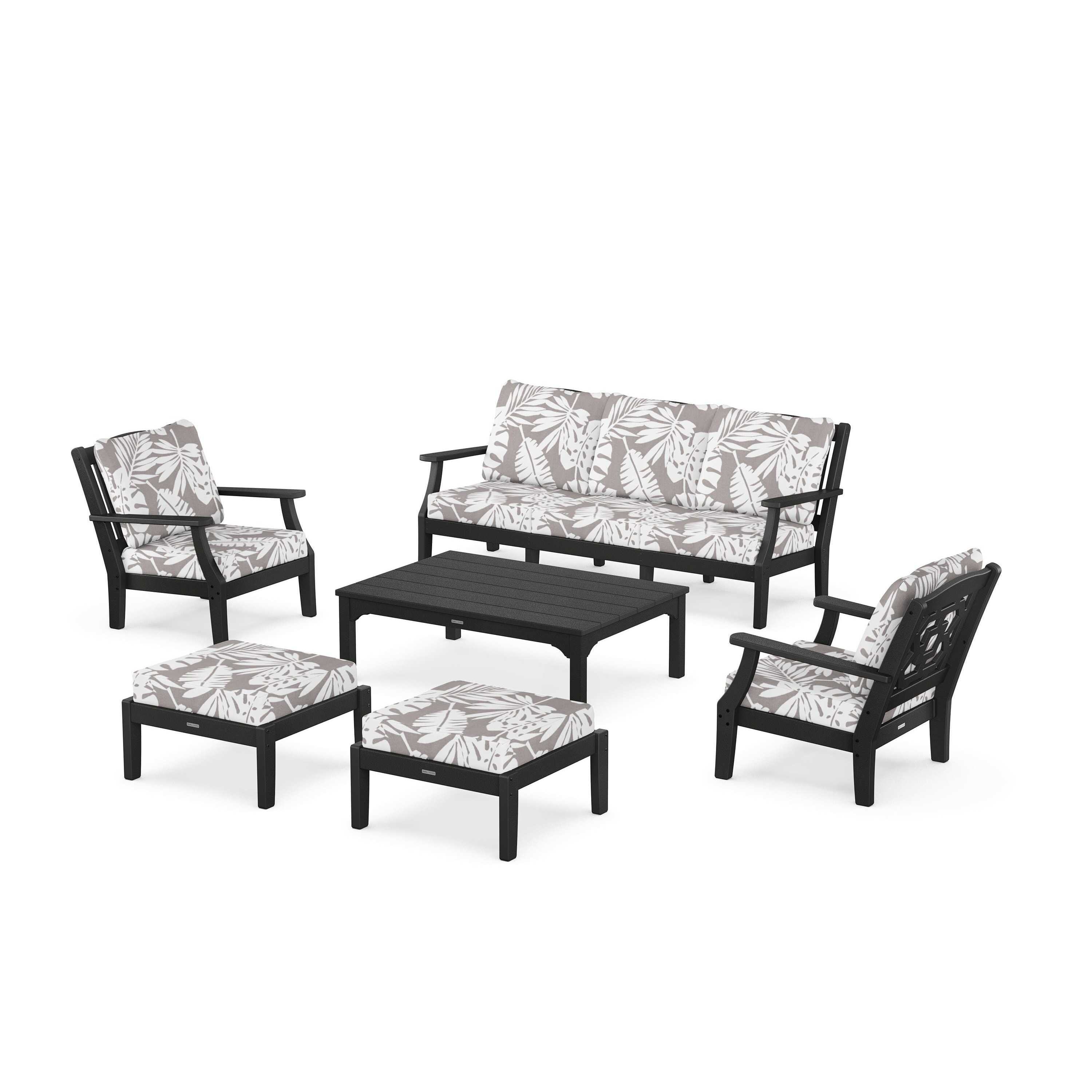 Chinoiserie 6-Piece Lounge Sofa Set