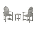 Classic 3-Piece Upright Adirondack Chair Set