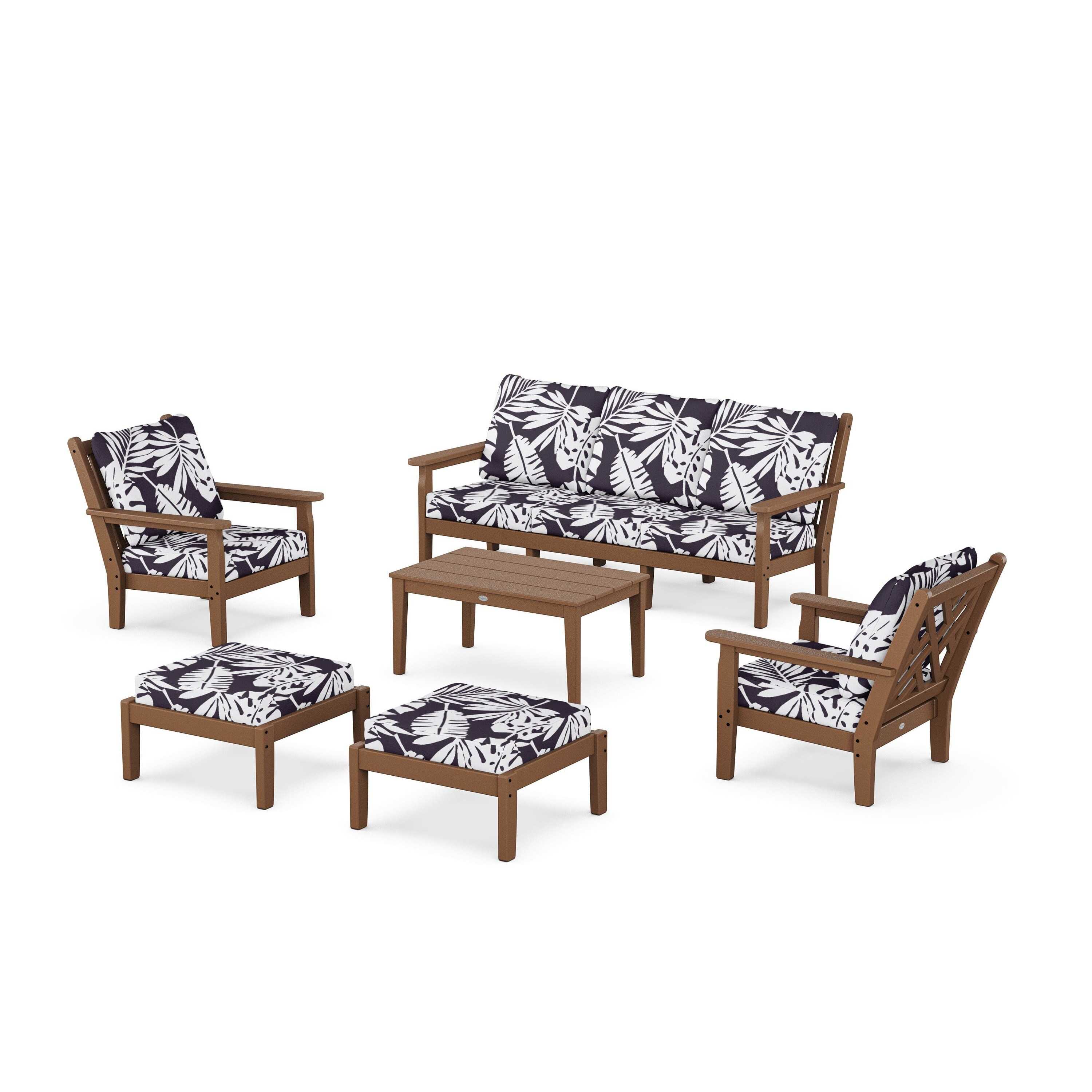 Chippendale 6-Piece Lounge Sofa Set