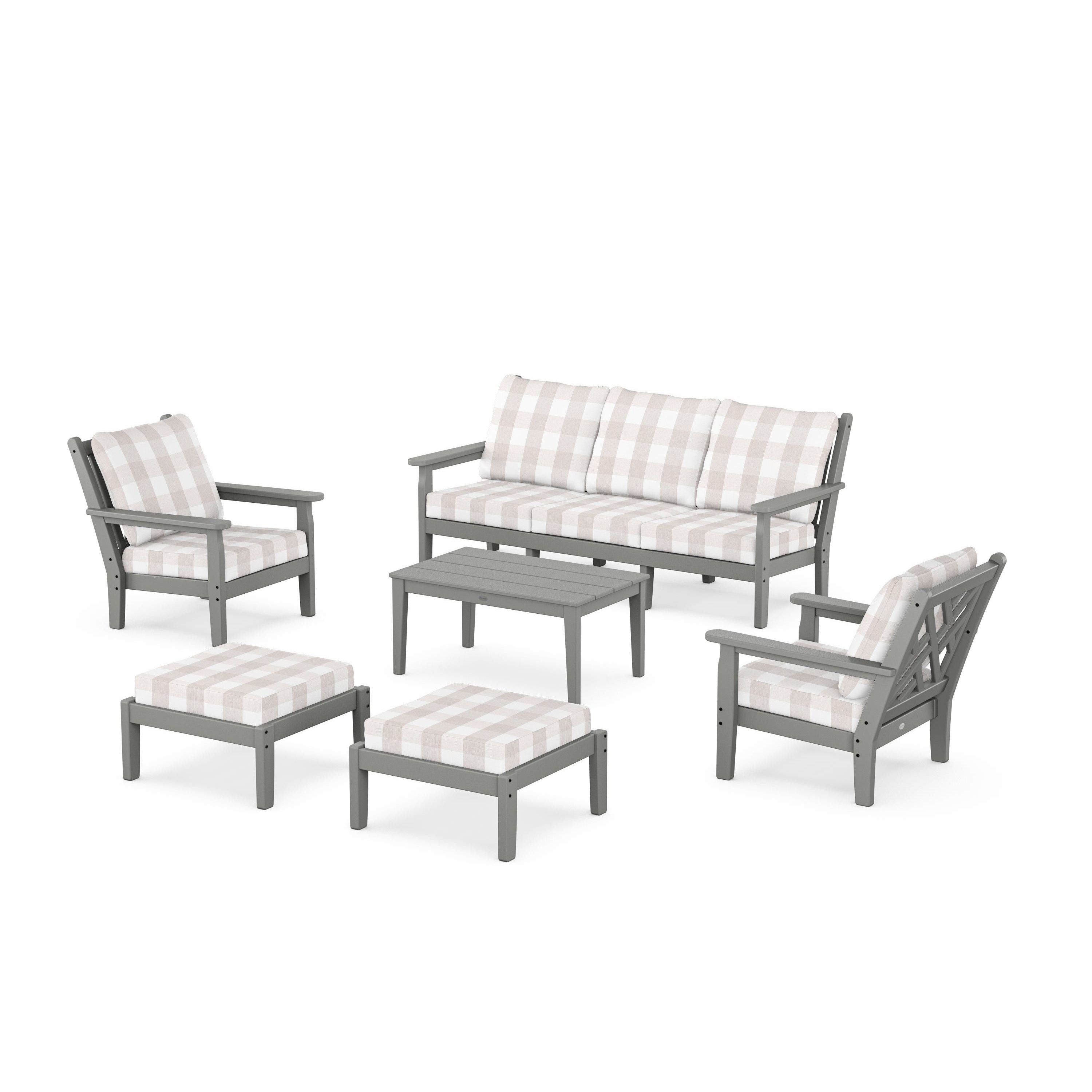 Chippendale 6-Piece Lounge Sofa Set