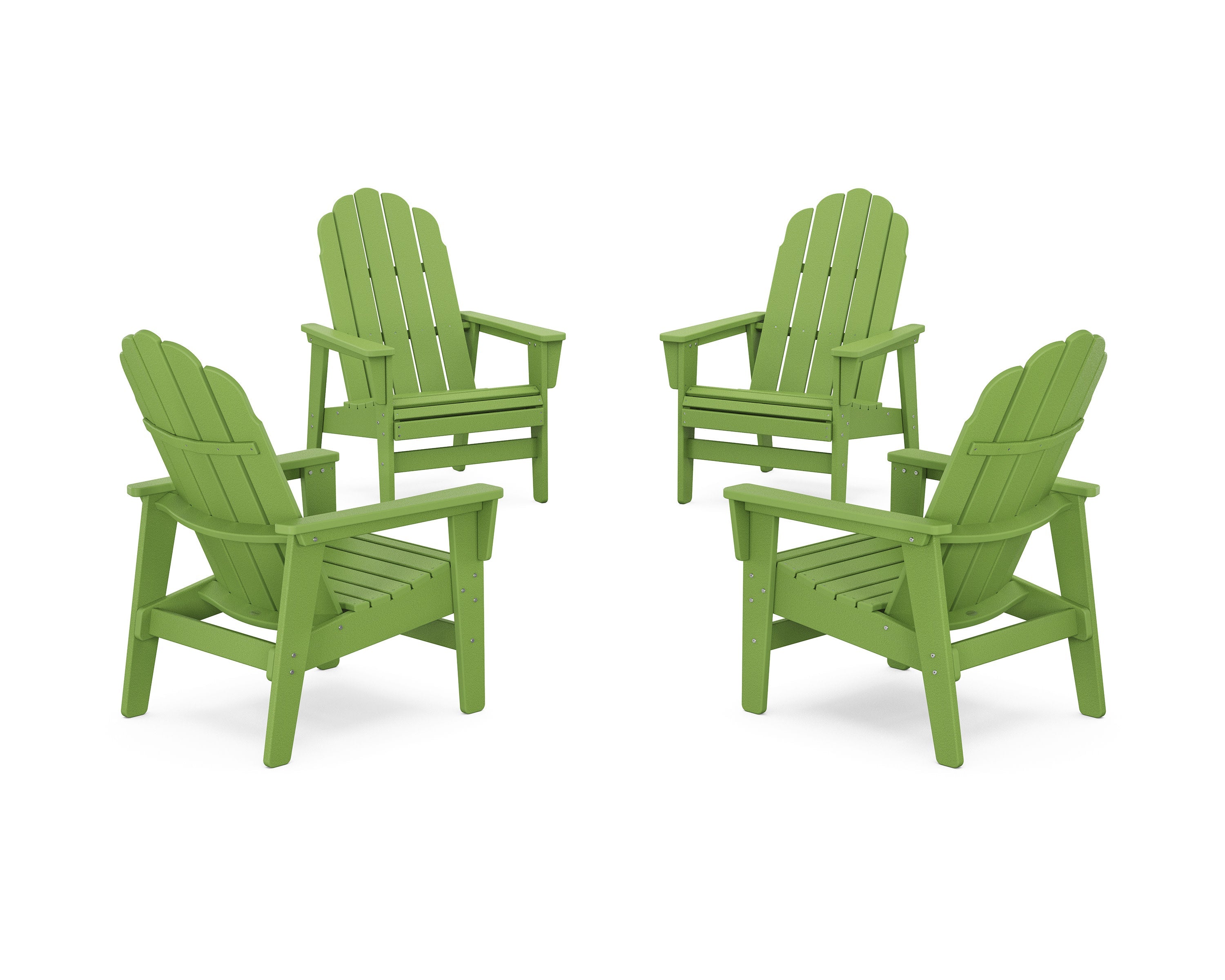 4-Piece Vineyard Grand Upright Adirondack Chair Conversation Set