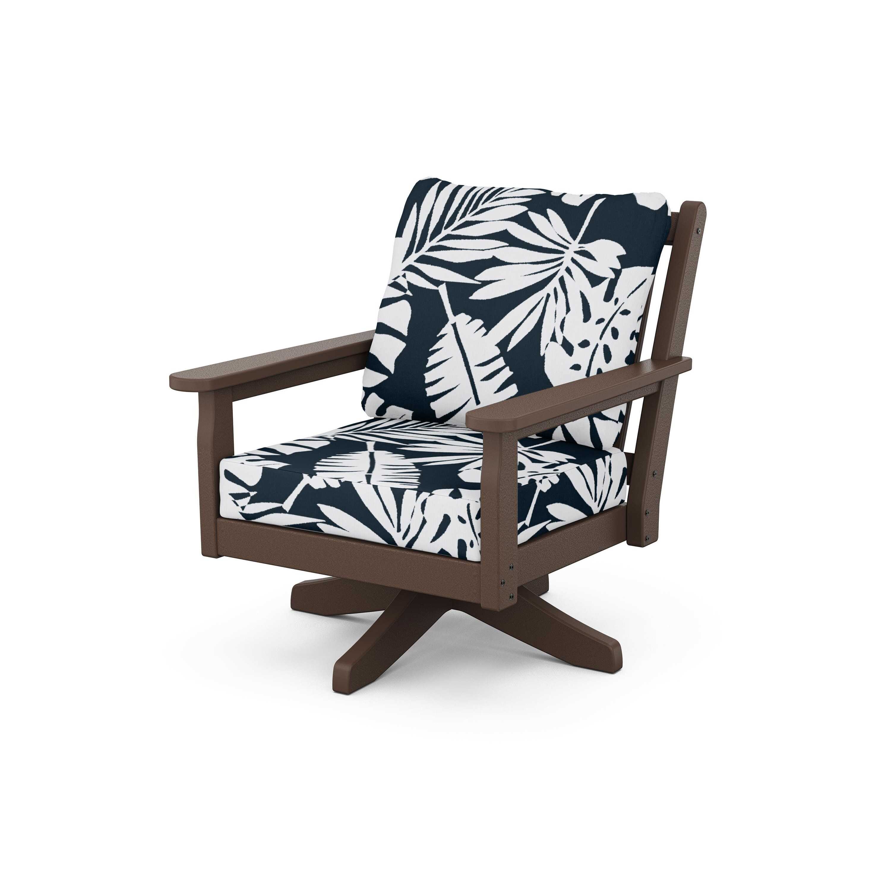 Chippendale Deep Seating Swivel Chair