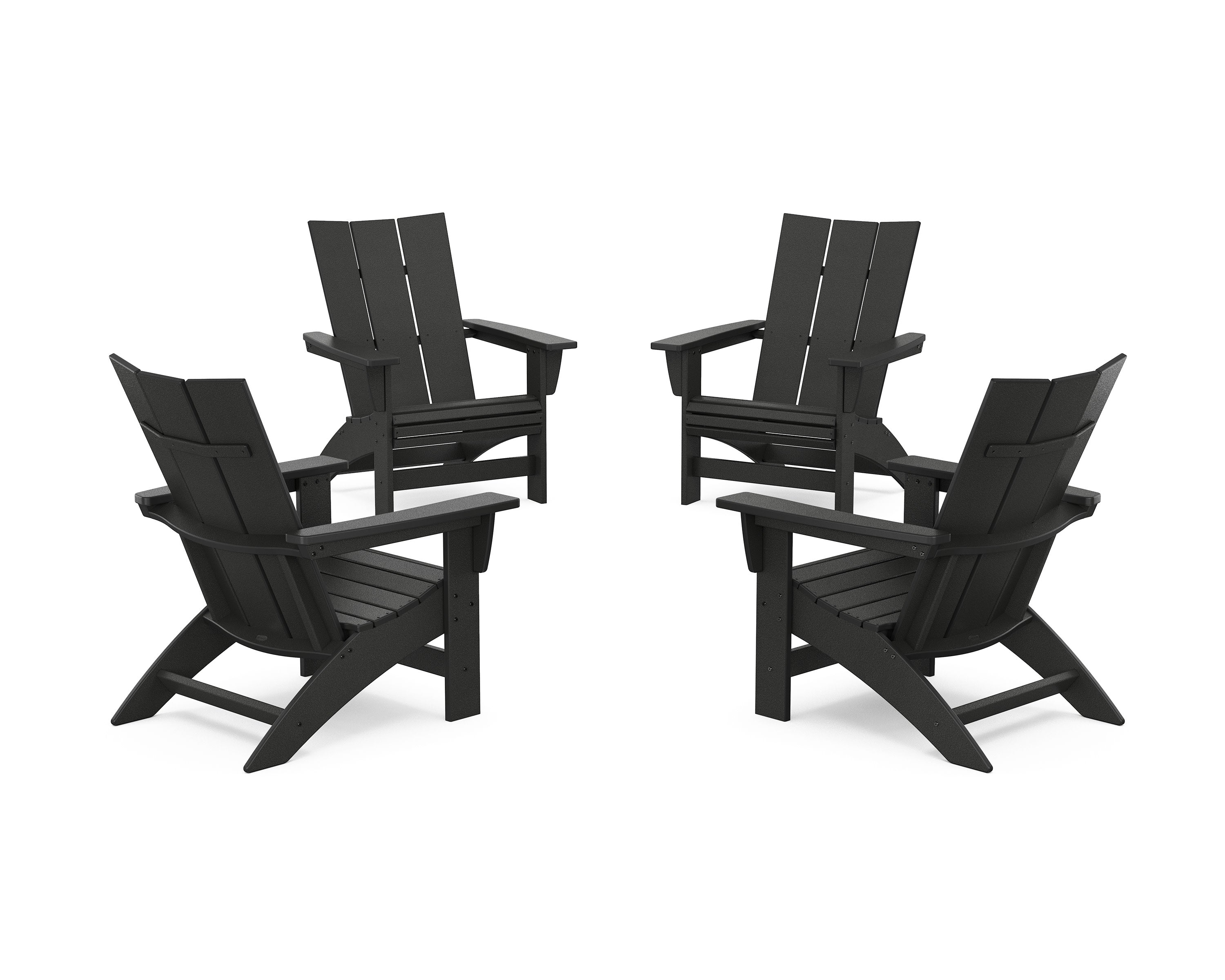 4-Piece Modern Grand Adirondack Chair Conversation Set