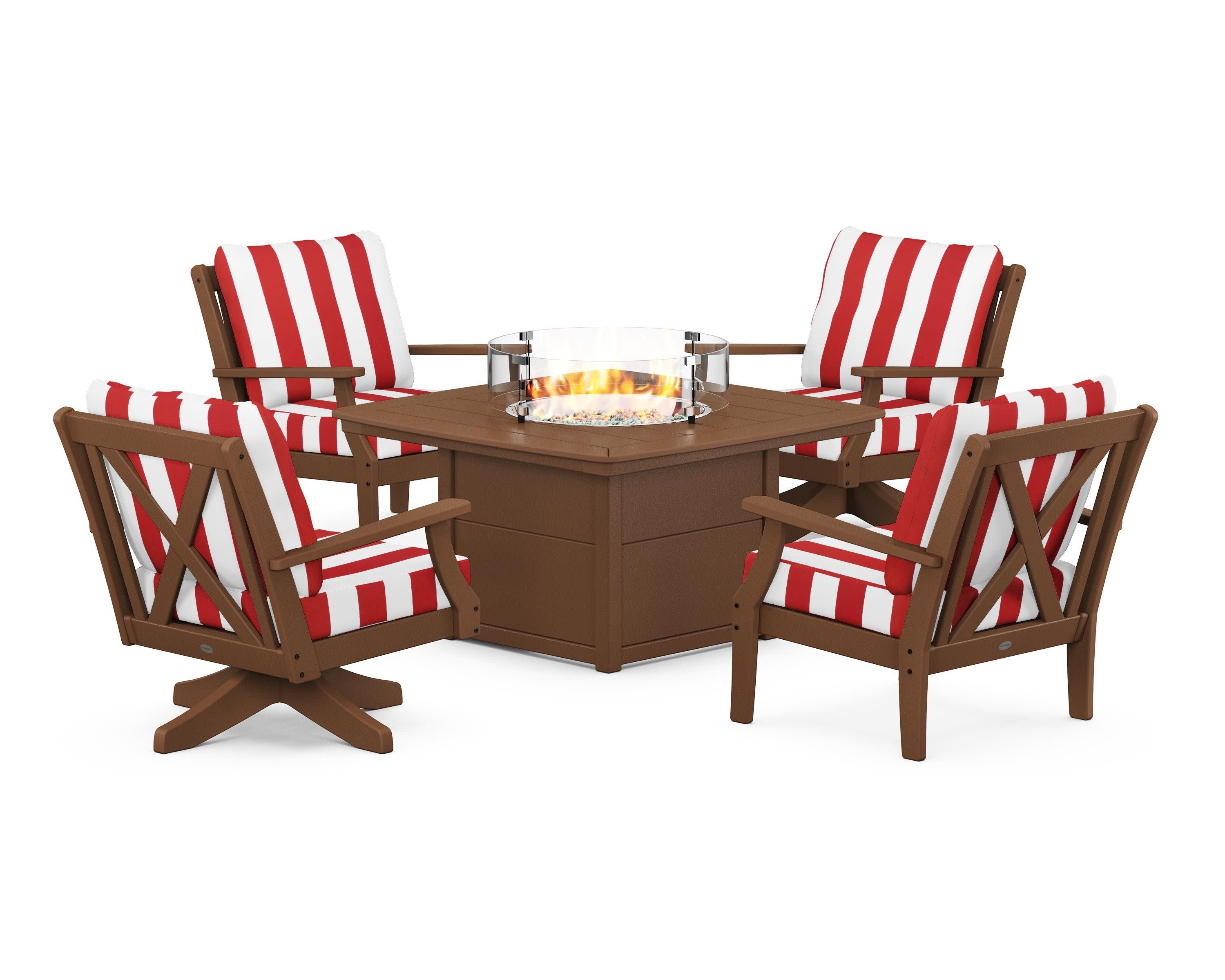 Braxton 5-Piece Deep Seating Set with Fire Table