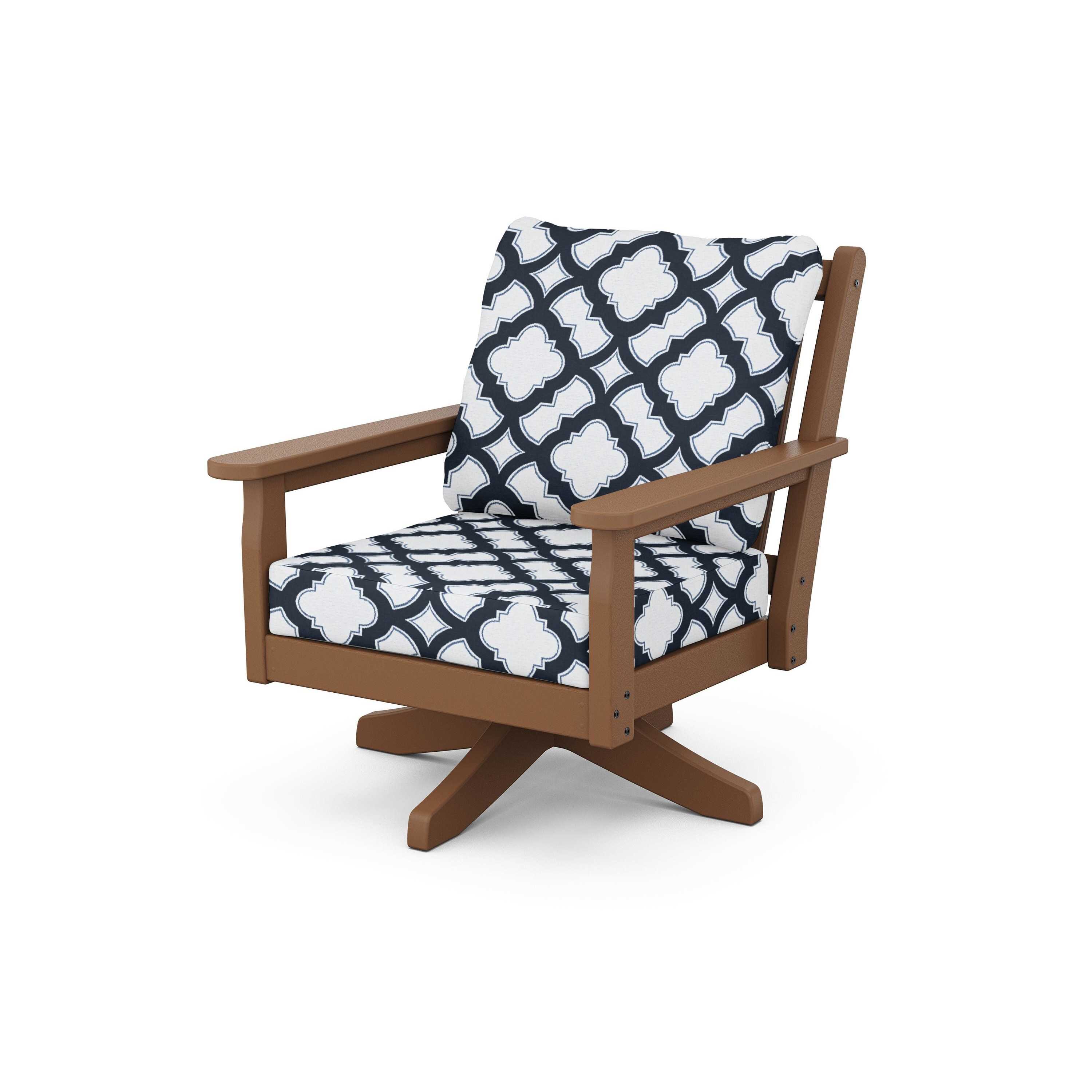 Chippendale Deep Seating Swivel Chair