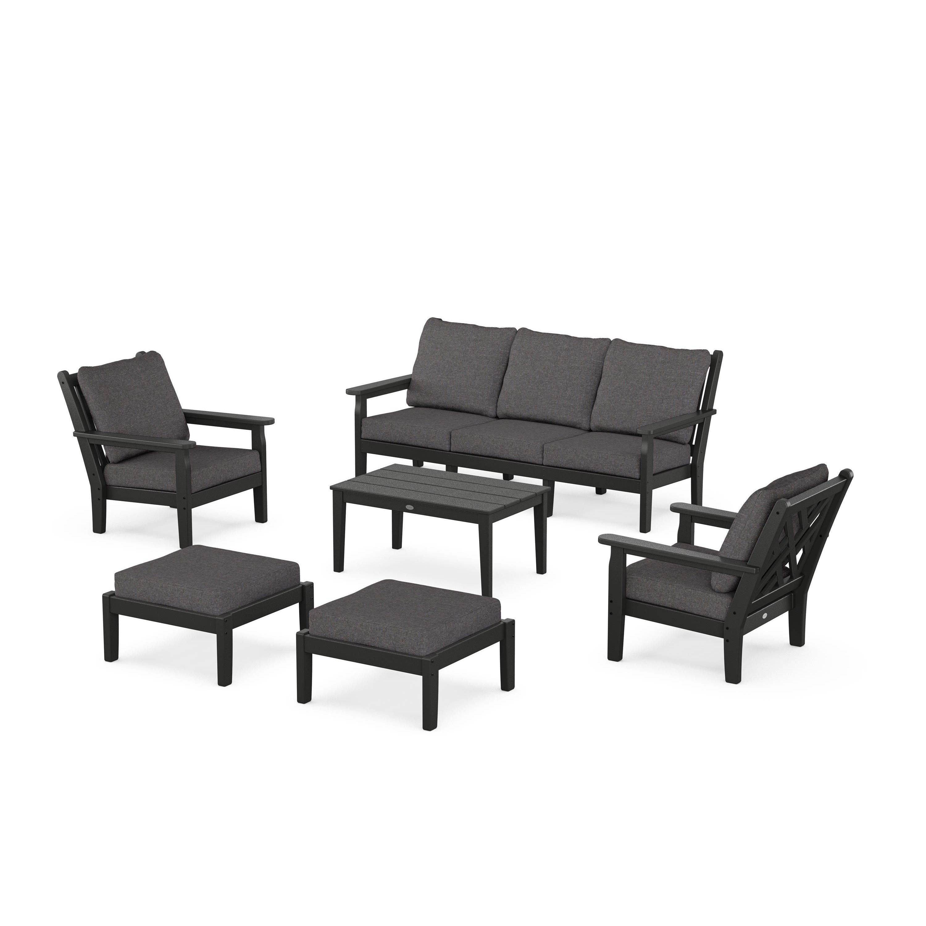Chippendale 6-Piece Lounge Sofa Set