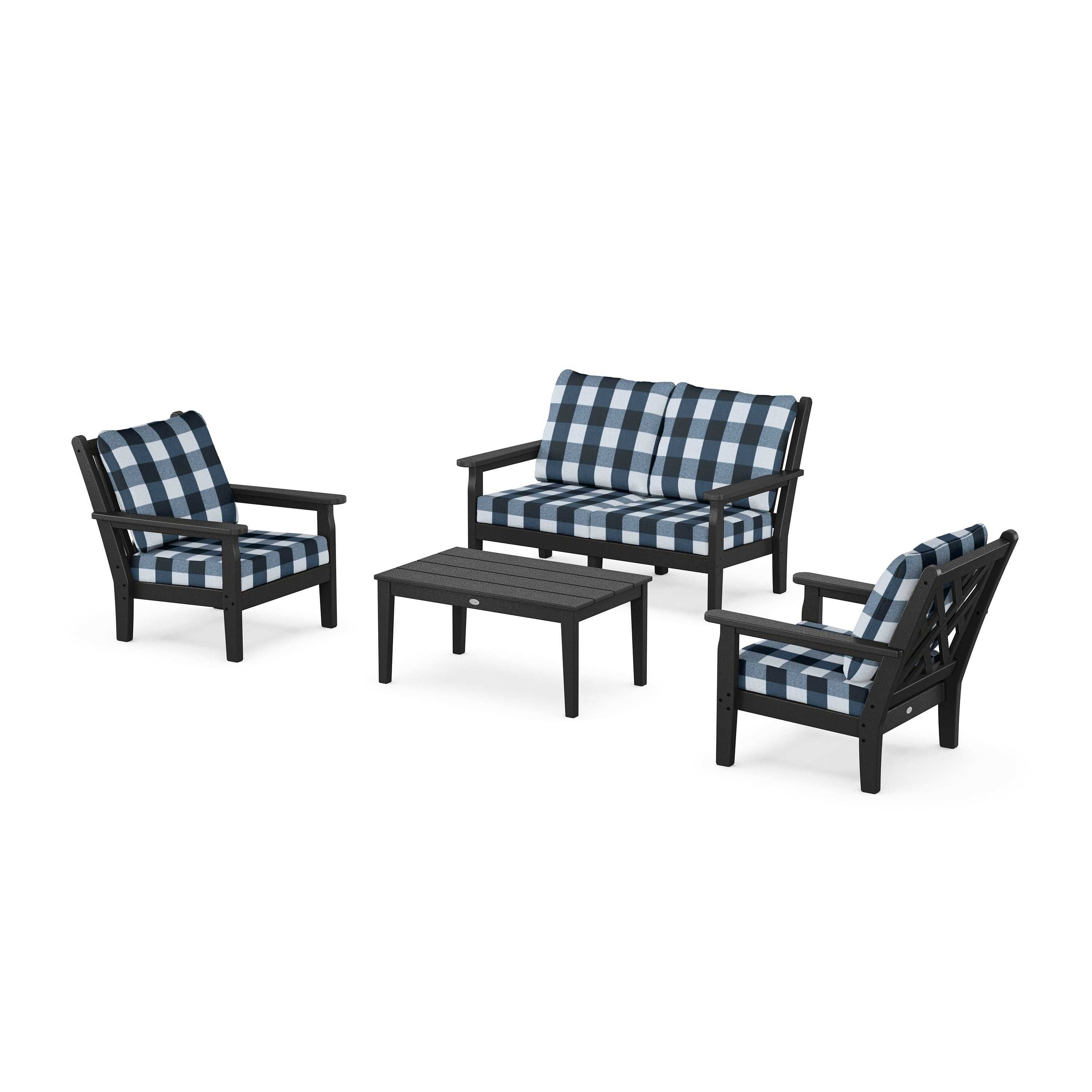Chippendale 4-Piece Deep Seating Set with Loveseat