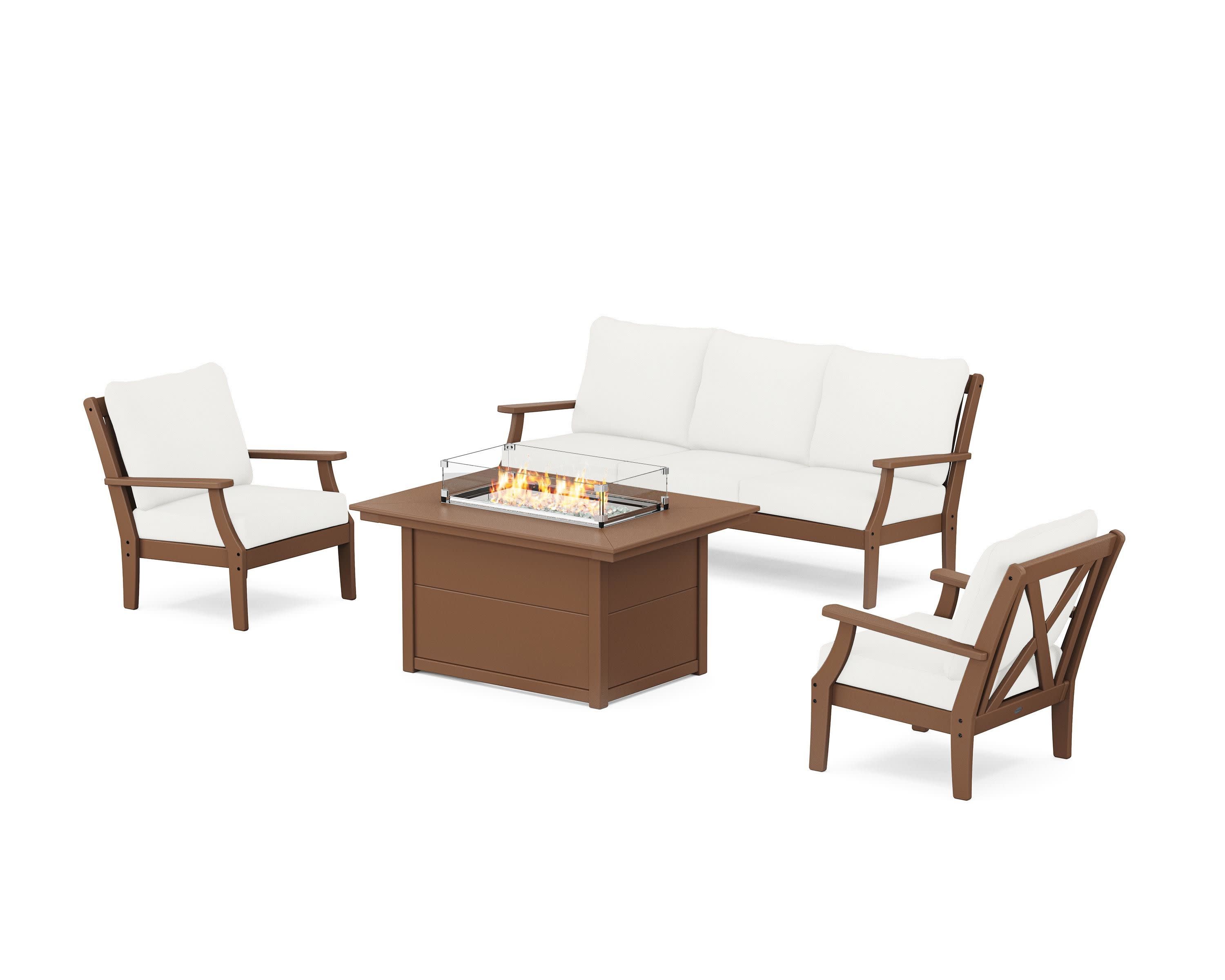 Braxton Deep Seating Fire Pit Table Set