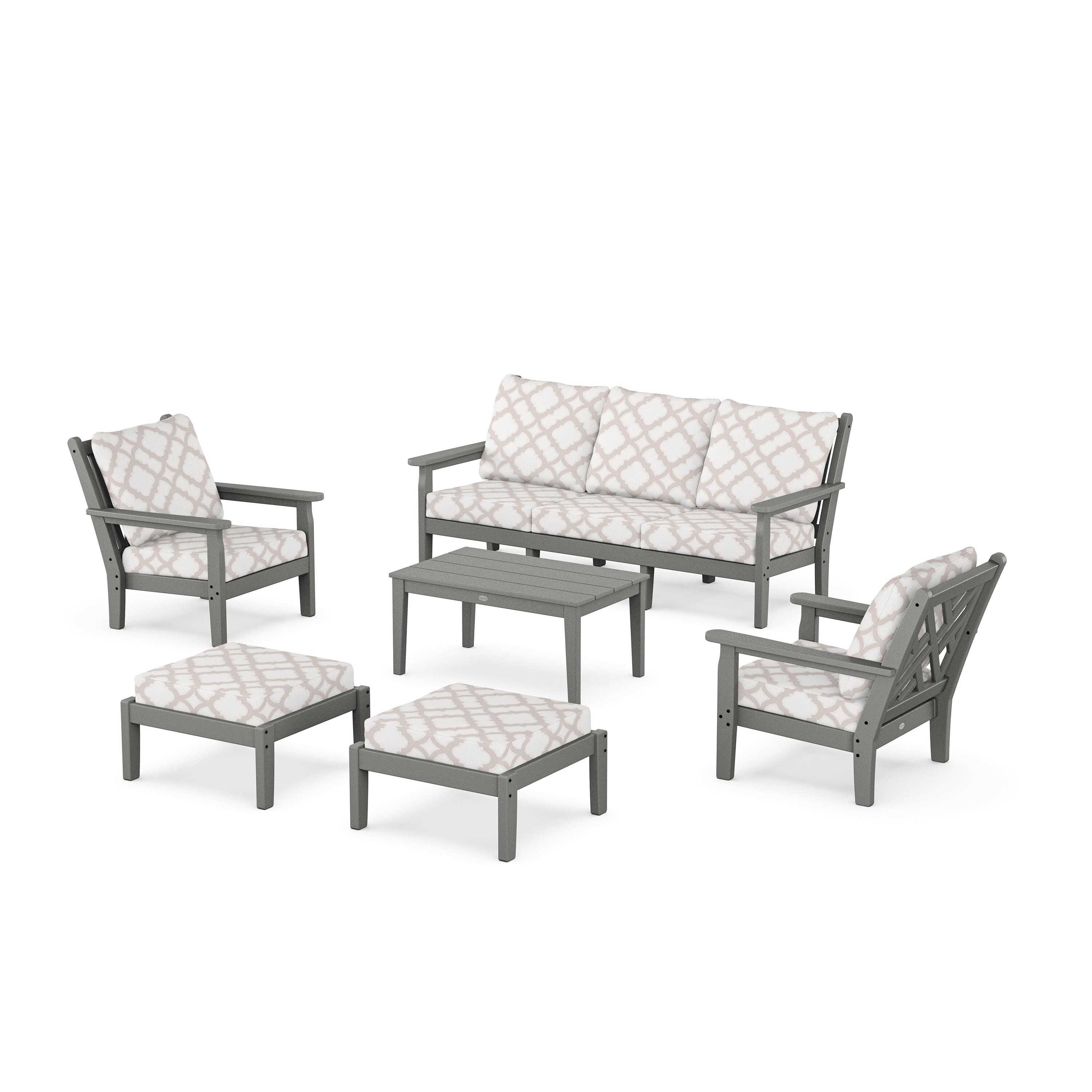 Chippendale 6-Piece Lounge Sofa Set