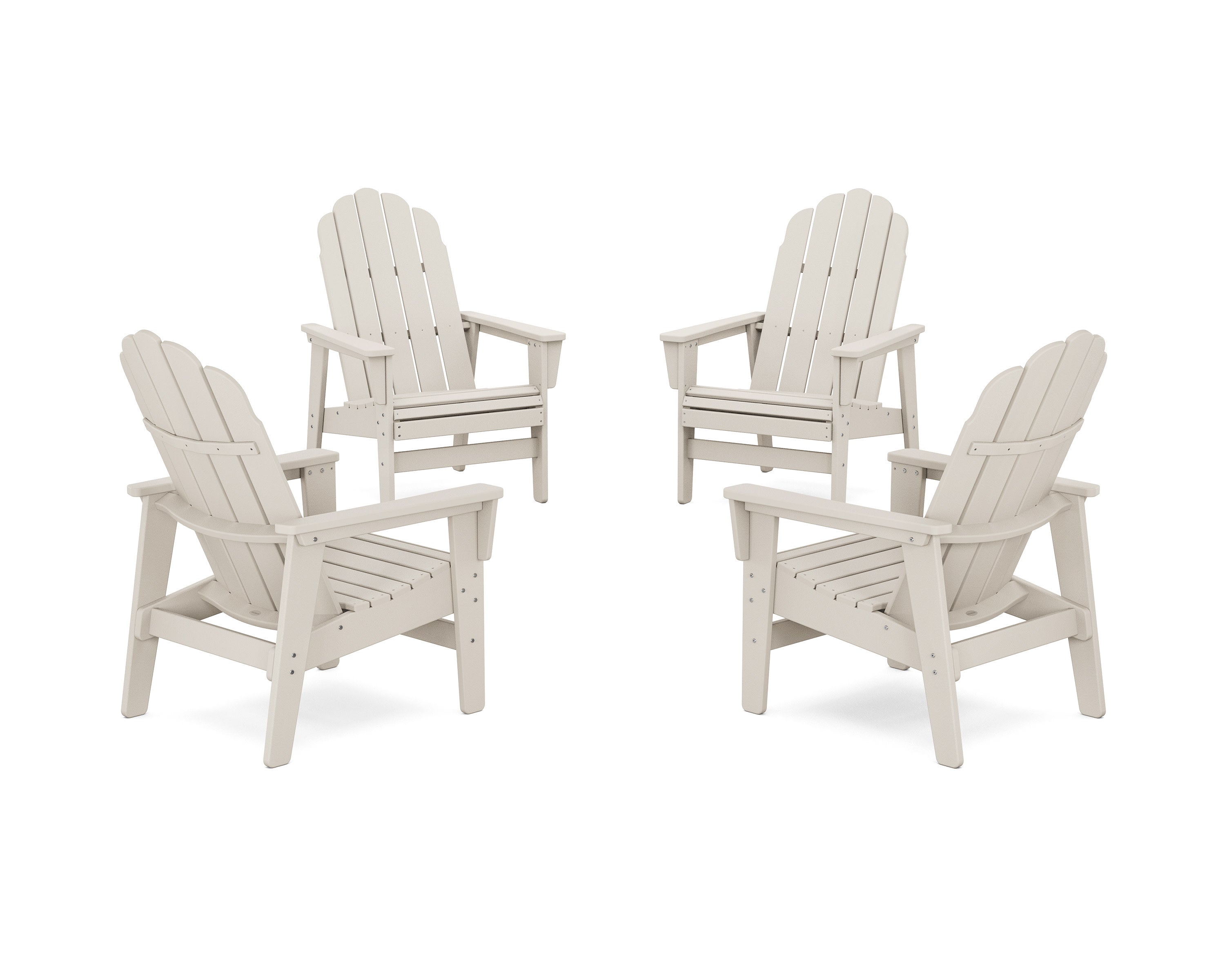 4-Piece Vineyard Grand Upright Adirondack Chair Conversation Set