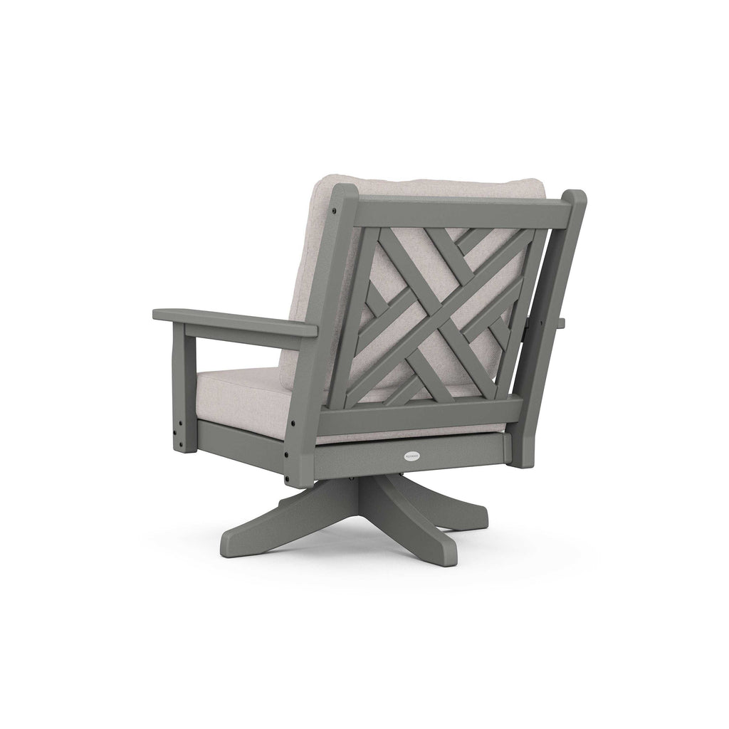 Chippendale Deep Seating Swivel Chair