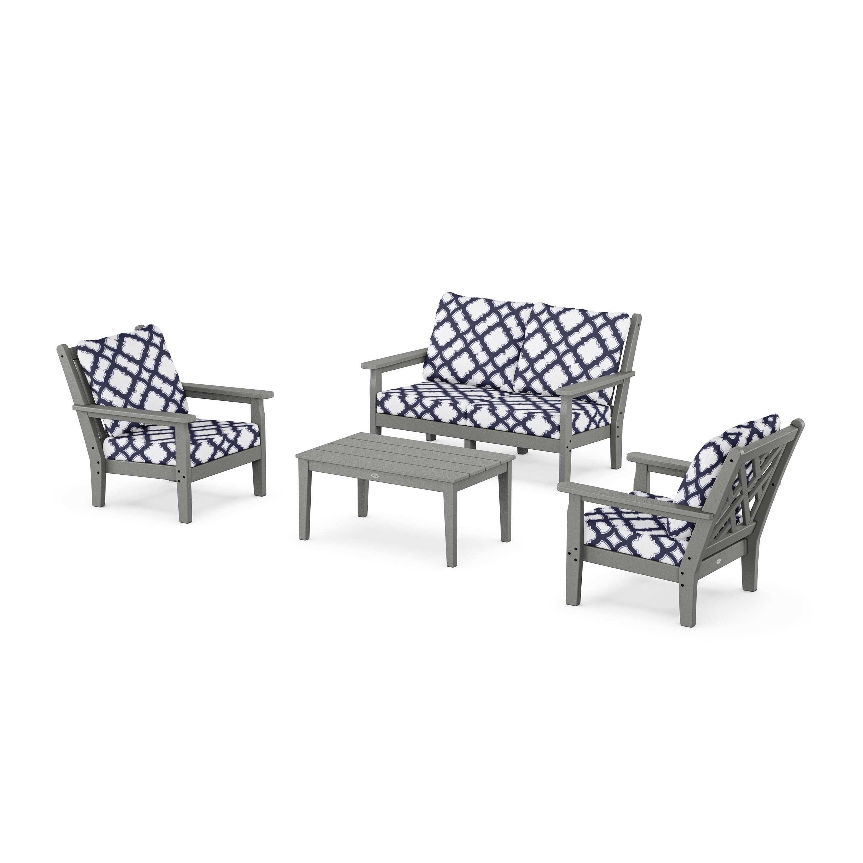 Chippendale 4-Piece Deep Seating Set with Loveseat