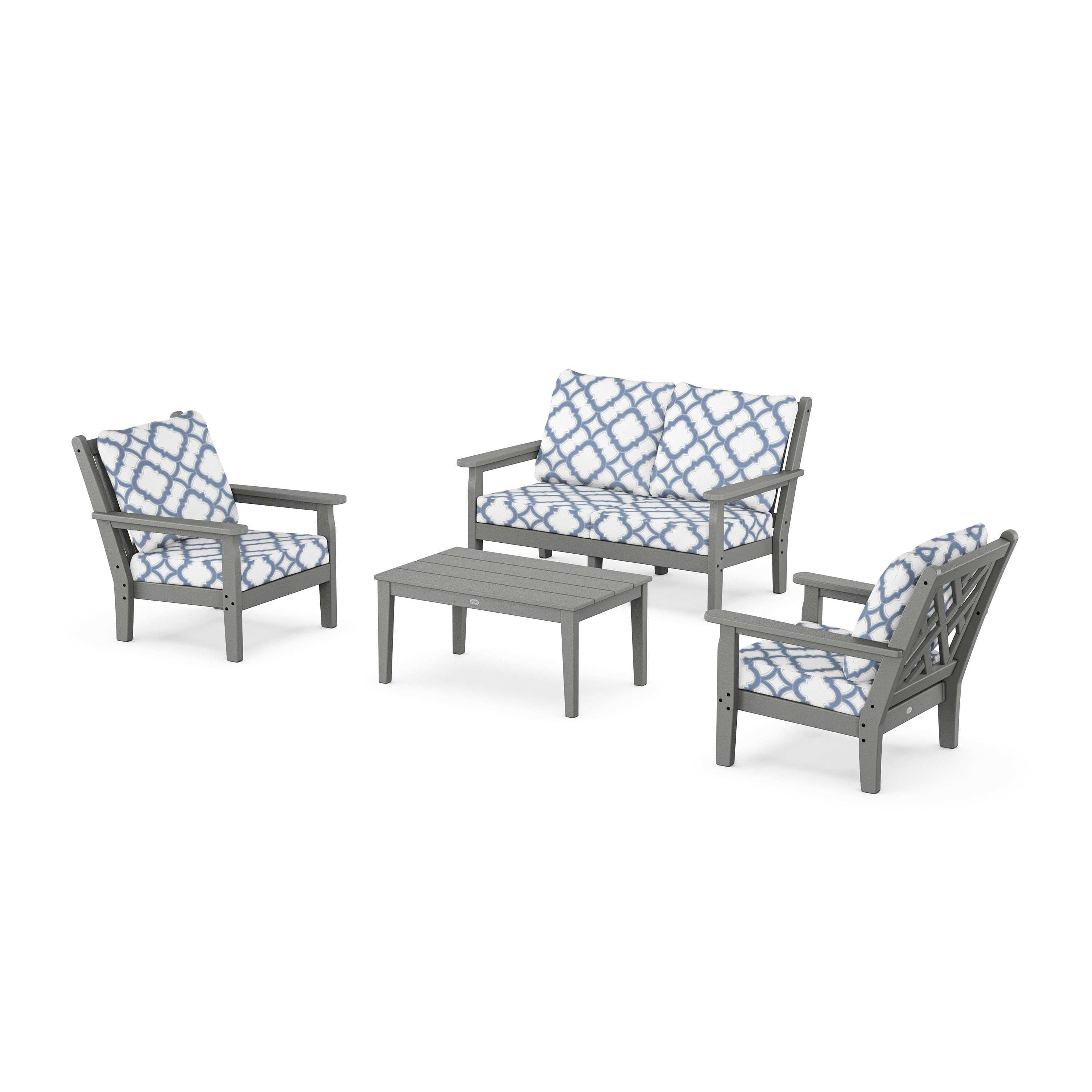Chippendale 4-Piece Deep Seating Set with Loveseat