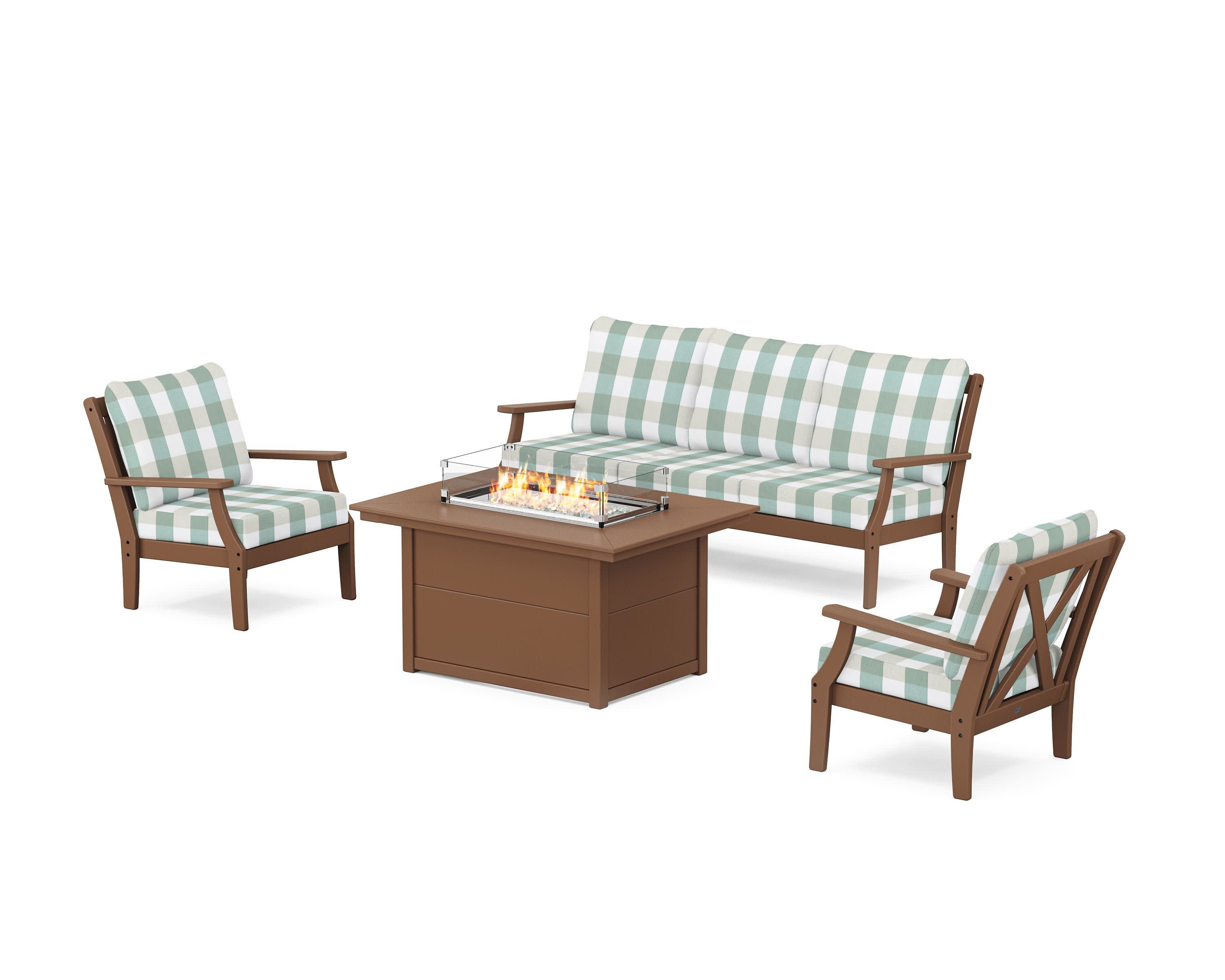 Braxton Deep Seating Fire Pit Table Set
