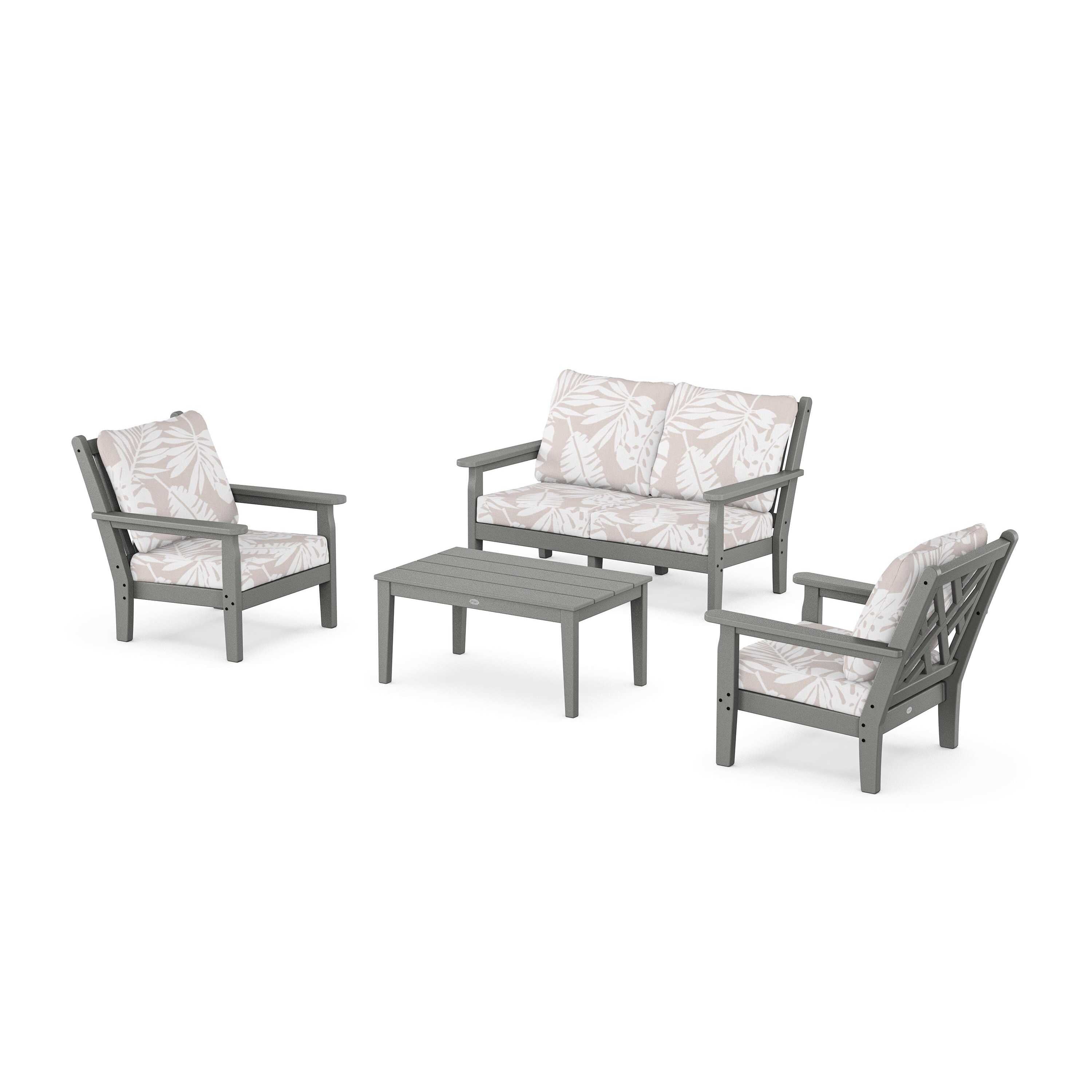 Chippendale 4-Piece Deep Seating Set with Loveseat