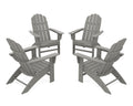4-Piece Vineyard Curveback Adirondack Chair Conversation Set