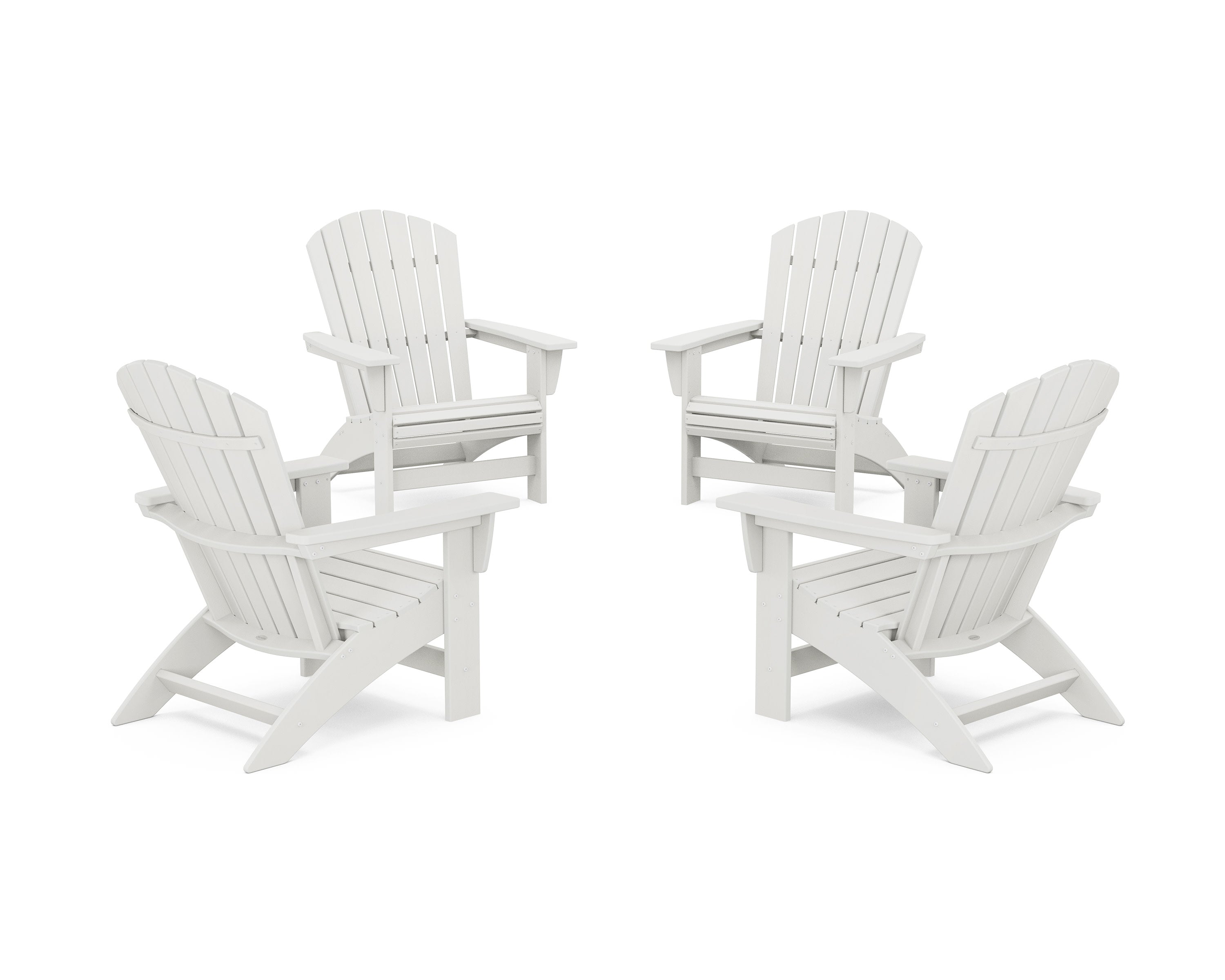 4-Piece Nautical Grand Adirondack Chair Conversation Set