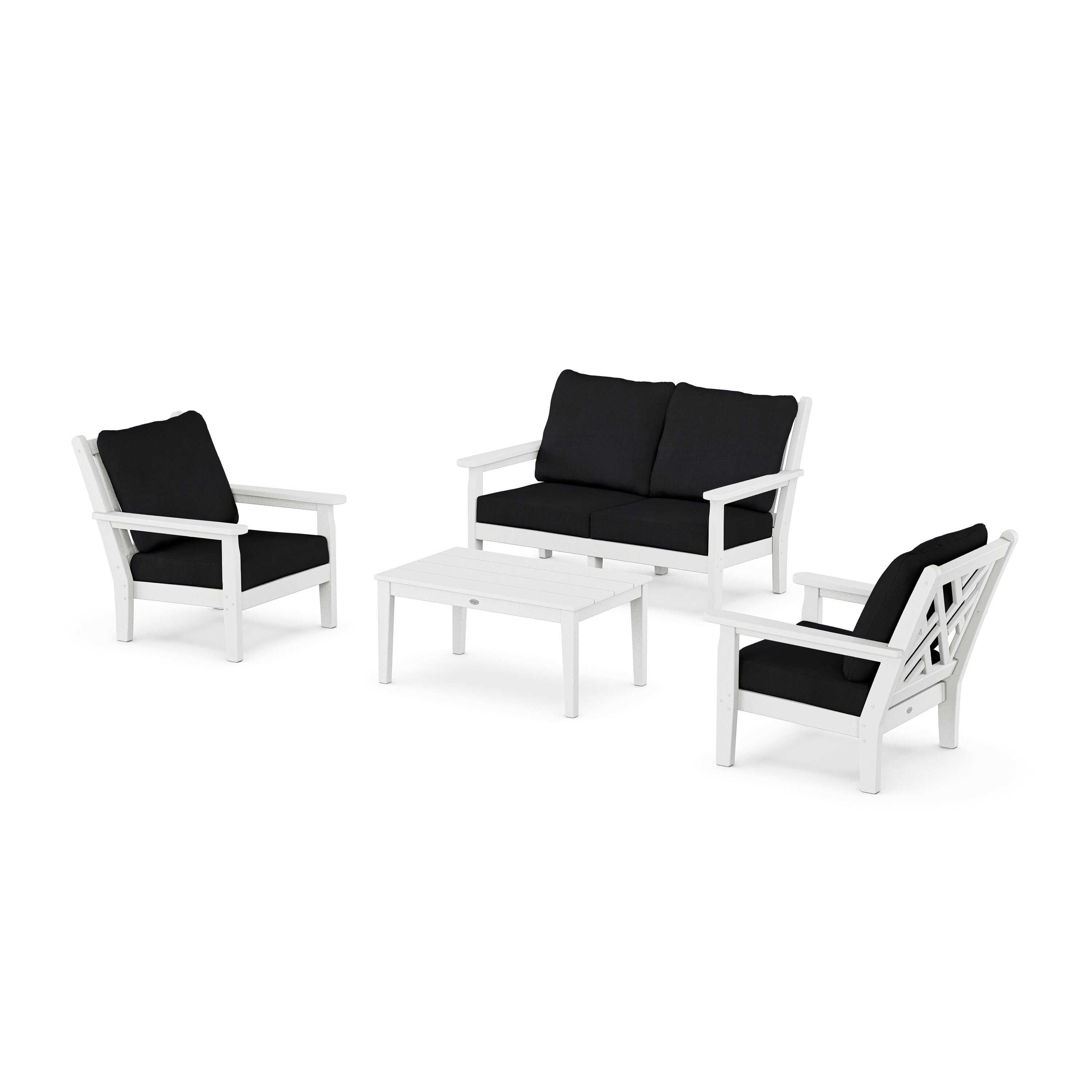 Chippendale 4-Piece Deep Seating Set with Loveseat